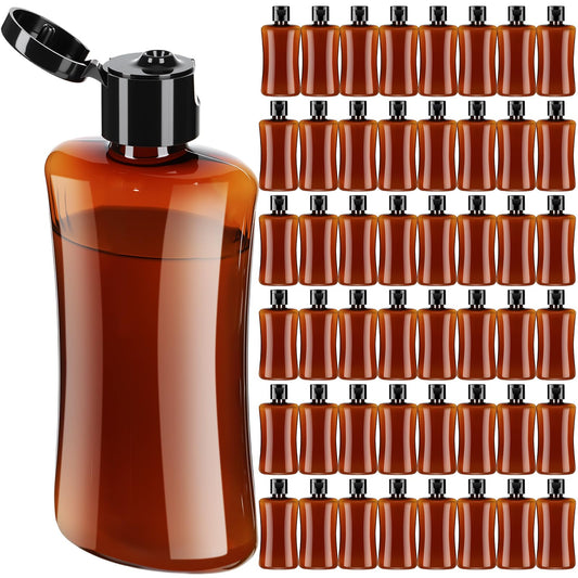 Domensi 50 Pcs 3.4 oz Travel Bottles Bulk Plastic Squeeze Empty Lotion Bottles with Flip Cap Small Portable Travel Leak Proof Refillable Cosmetic Container for Toiletries Liquid Shampoo
