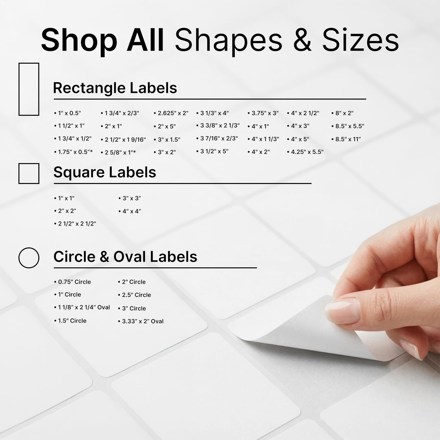 2" X 2" Matte White Printable Labels (100 Sheets, 2000 Stickers) Custom Labels, Logo Stickers, QR Codes for Laser & Inkjet Printers - Spartan Industrial Template S002