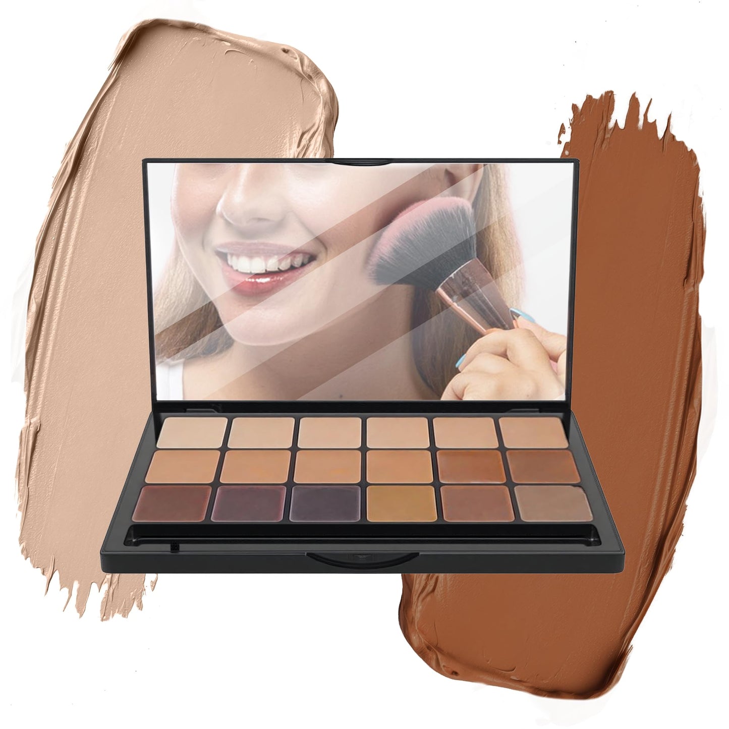 Graftobian Neutral HD Glamour Creme Foundation Super Palette - 18 High Definition Cream Makeup Shades