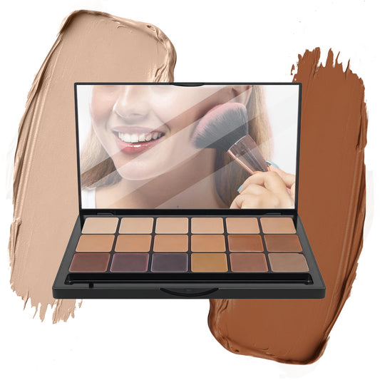 Graftobian Neutral HD Glamour Creme Foundation Super Palette - 18 High Definition Cream Makeup Shades