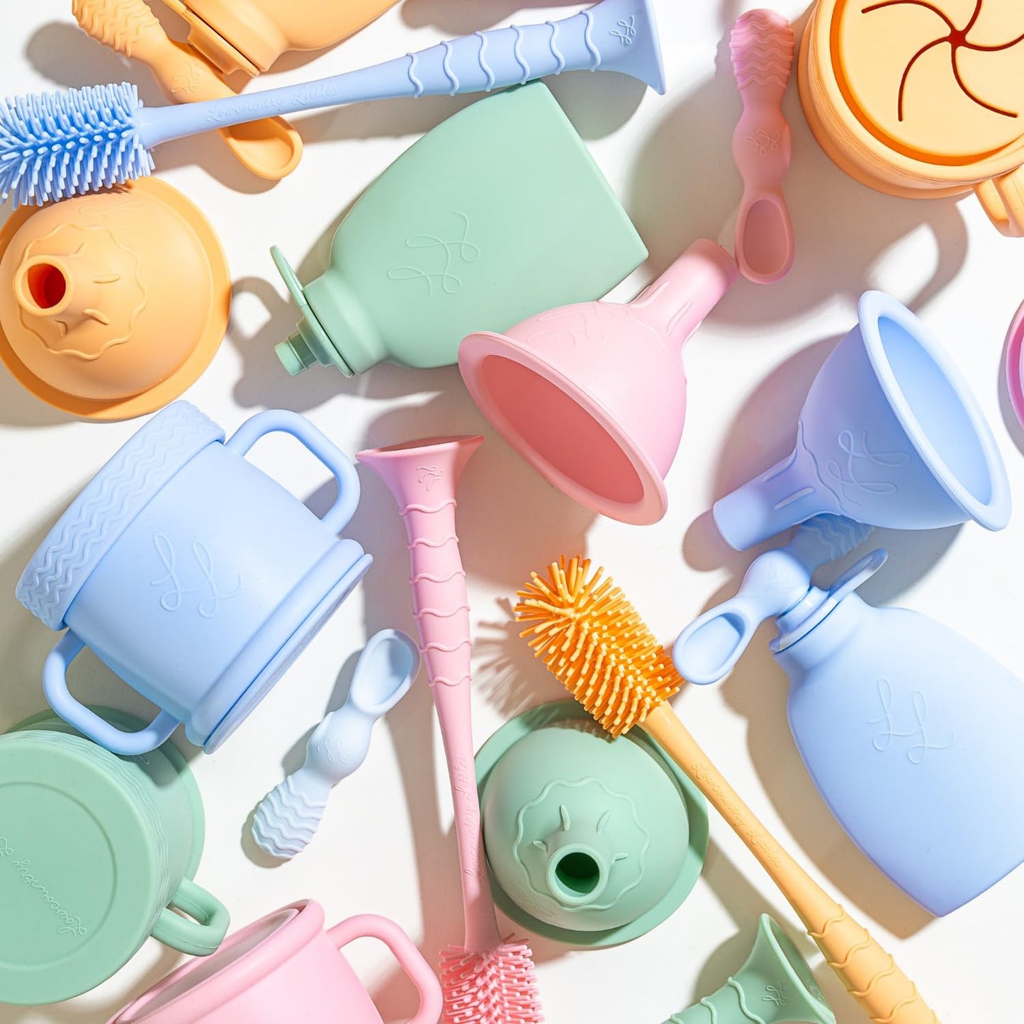 Lowcountry Littles Nontoxic Silicone Funnel - Premium Food Grade - BPA & PFAS Free - Perfect for Baby Food Pouches & Breastmilk Transfer - Easy to Clean and Dishwasher Safe - Blue