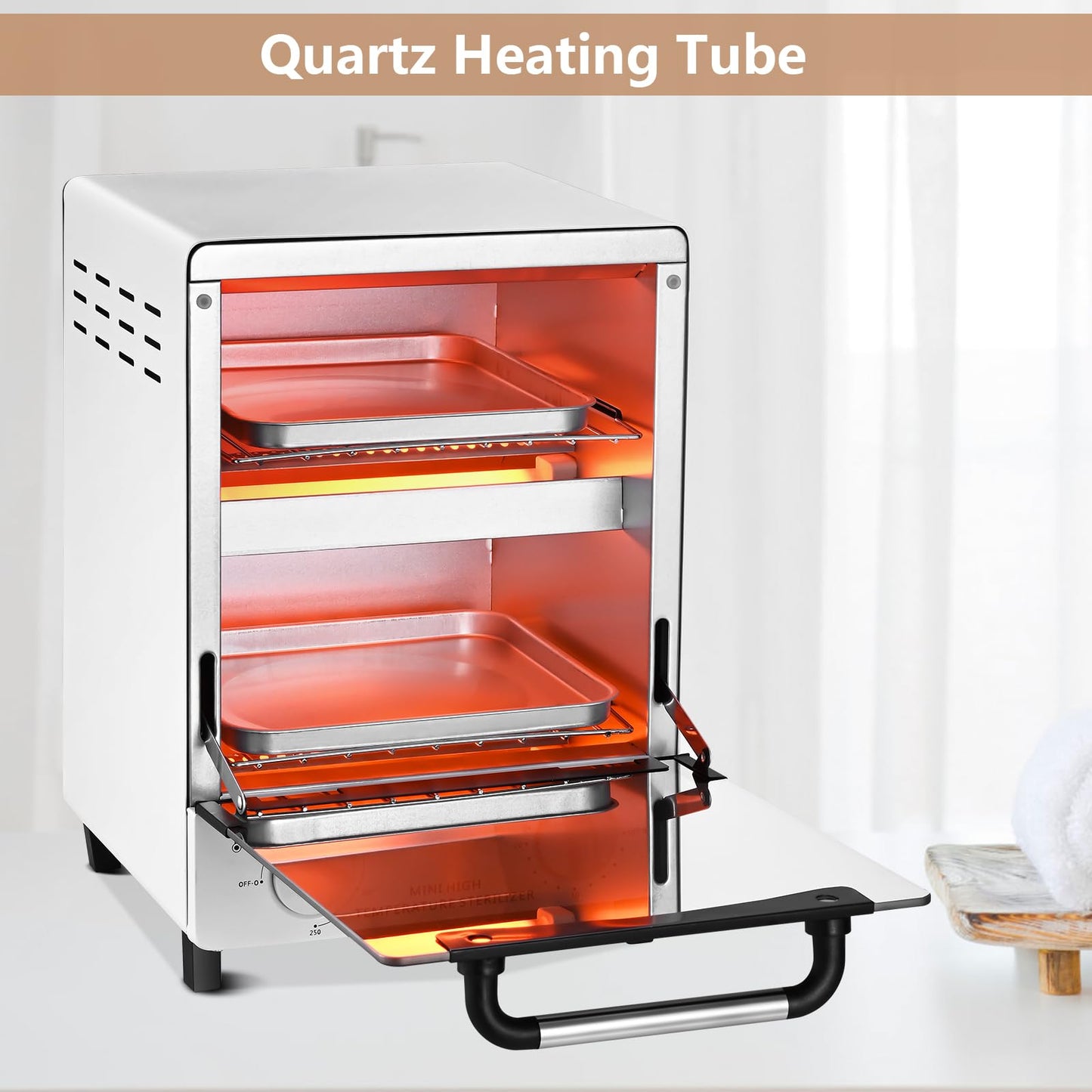Soiiw 12L 110V High Temperature Sterilizer Dry Heat Sterilizer Metal Tool Nail Tool Sterilizer Art Salon Portable Tool Manicure two layers
