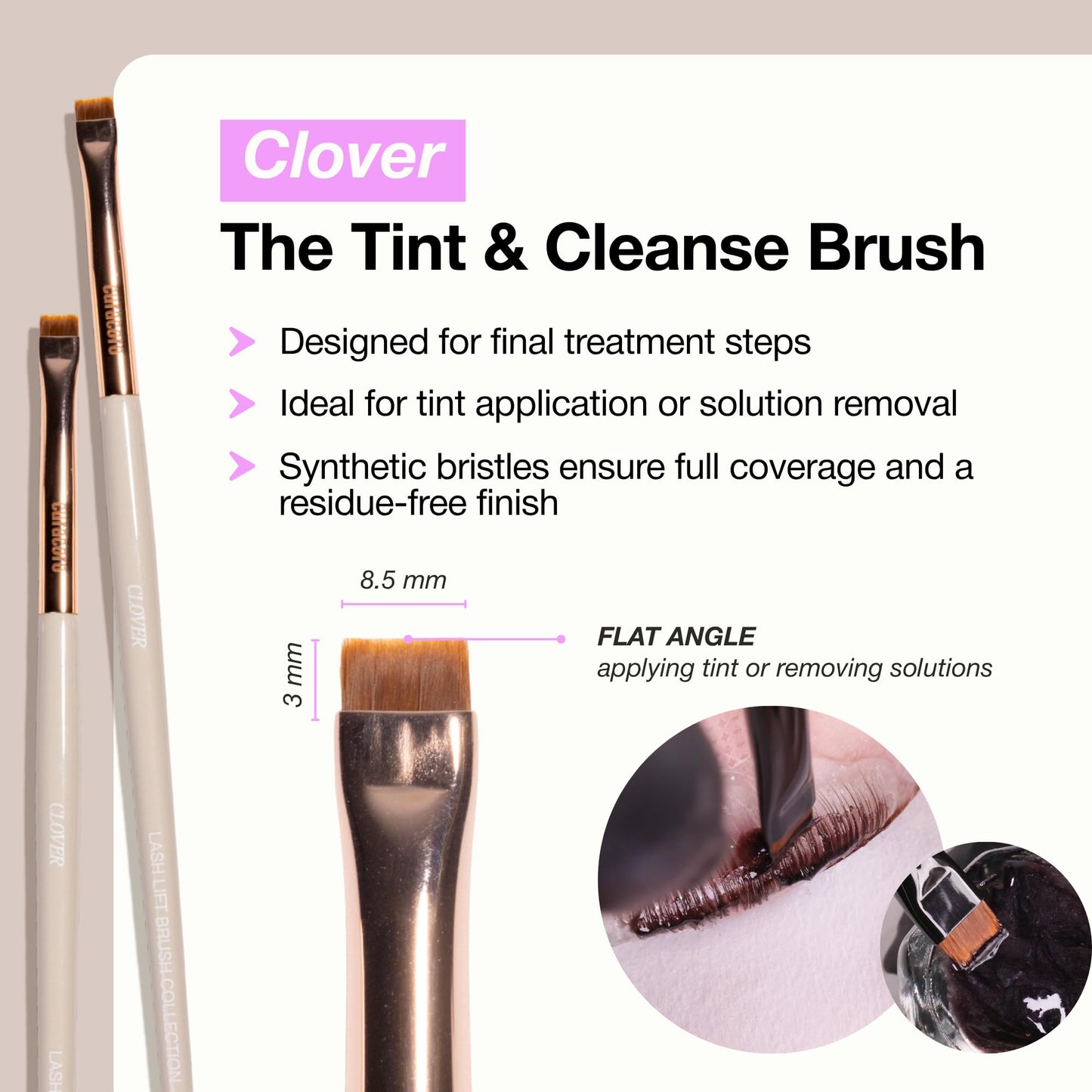 Curacoro Lash Lift Brush Set, 4-Piece Lash Brushes with Soft Bristles