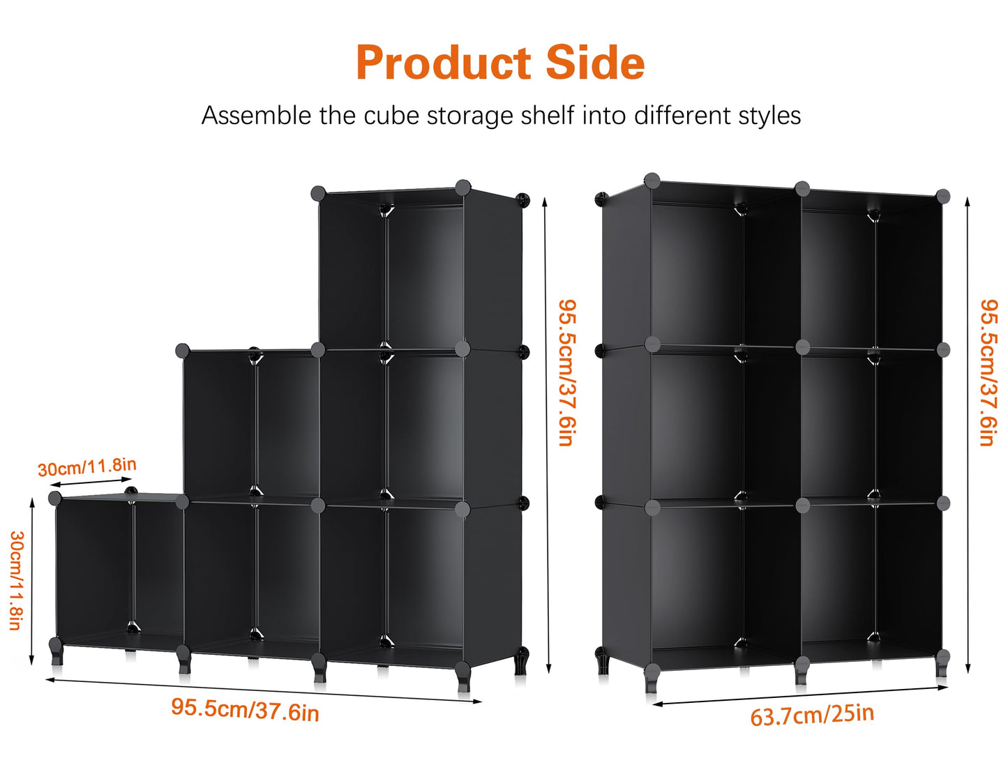 HOMIDEC 6-Cube Storage Organizer, Closet Organizer Storage Cabinet Shelf Bookcase Bookshelf,Storage Cubes Organizers Cabinet for Kids,Closet, Bedroom,Bathroom