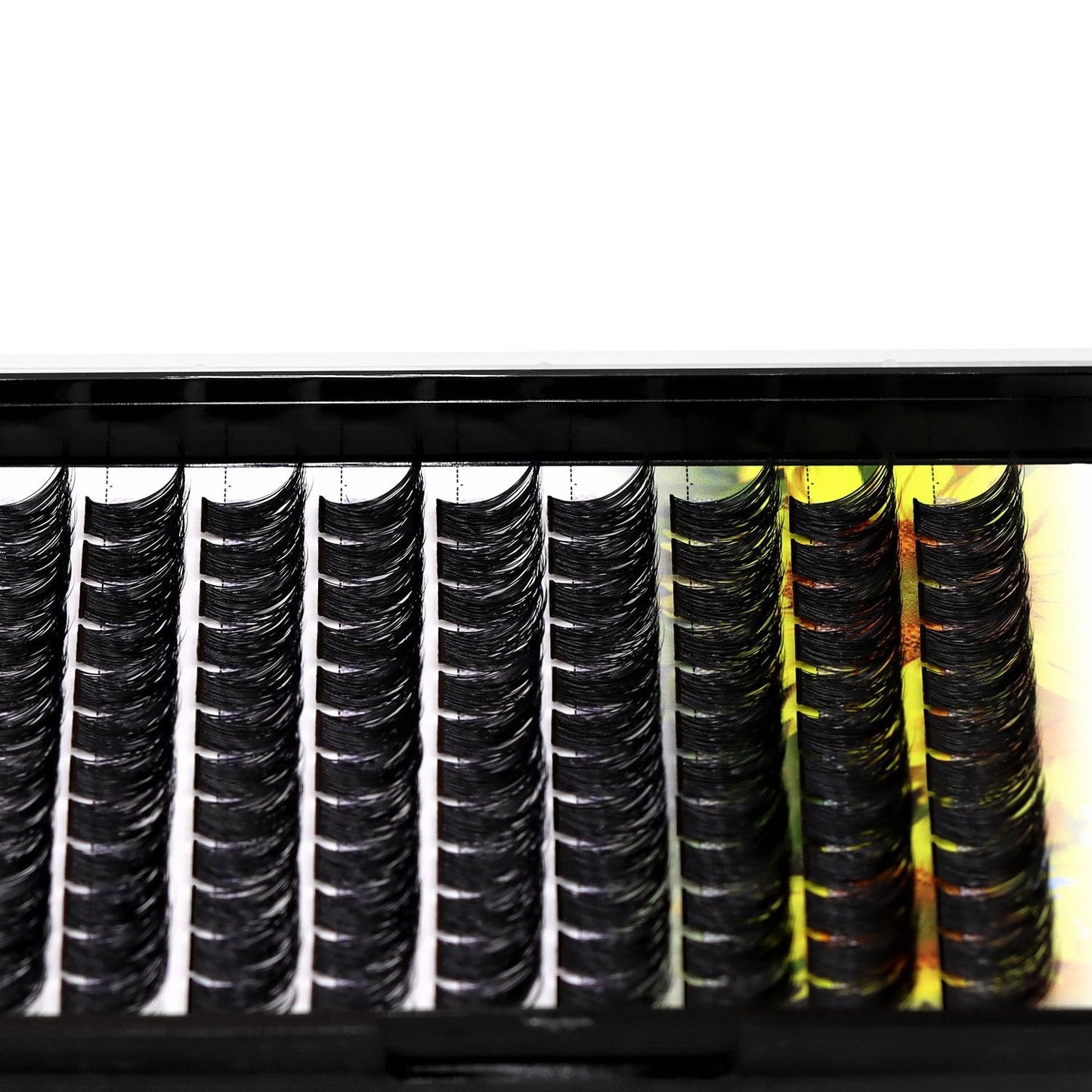 Hannahool Large Pack Wide Stem Cluster Eyelashes D Curl 10-20mm Available Handmade D Curl Wide Stem Individual False Eyelashes 5D Volume DIY Eye Lashes Extensions Beauty Tools (12mm)