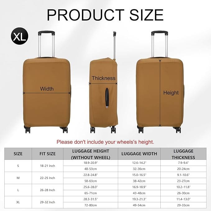 uxcell Travel Luggage Cover, Washable Suitcase Covers for Luggage Anti-scratch Suitcase Protector Elastic Baggage Protective, Fits 29-32 Inch Suit Case, Coffee