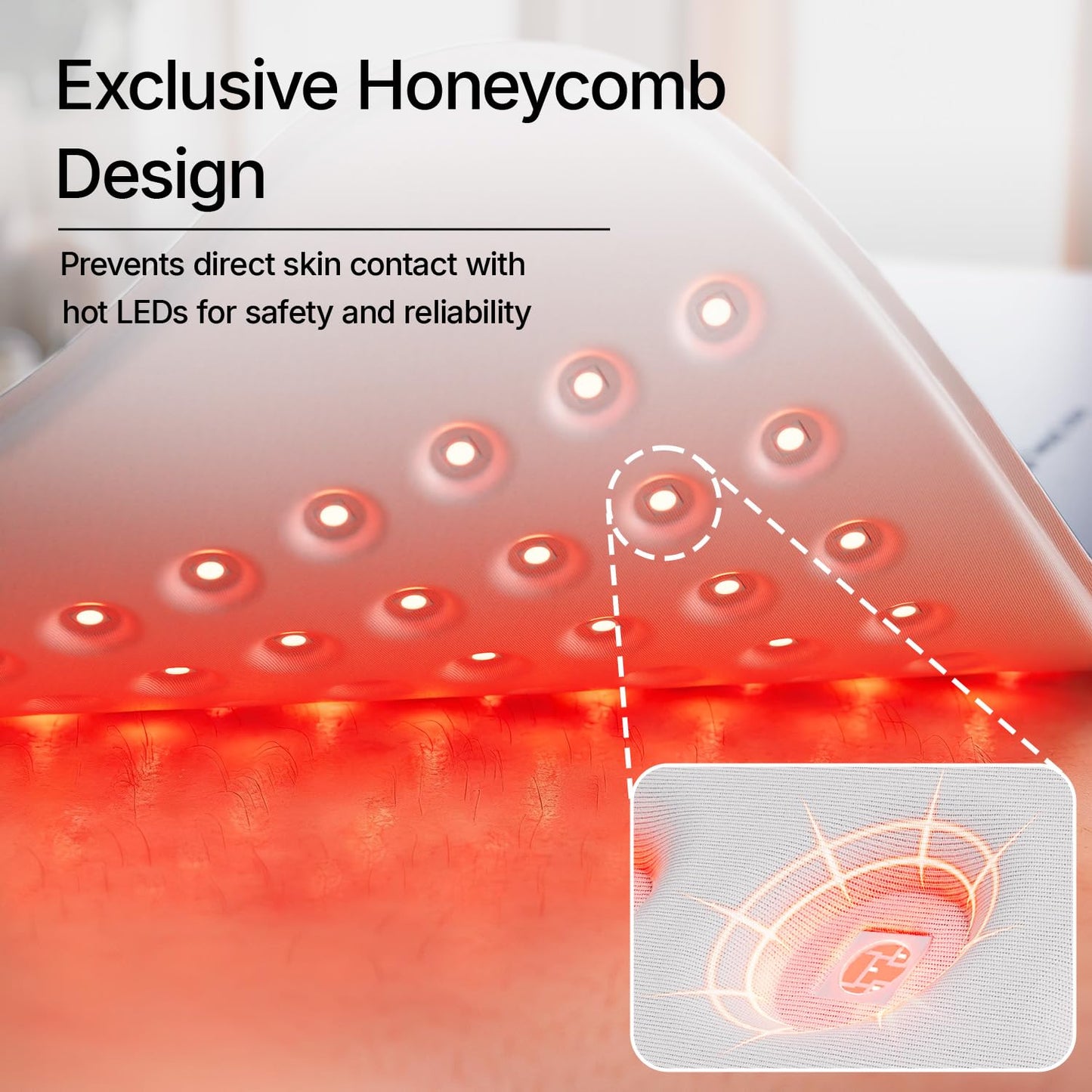 Hello Face Extra Long 30''x12'' Red Light for Body, 264 x Triple-Chip LEDs Large Red Light Mat Portable Near Infrared 660nm & 850nm for Full Body Back Hips Joint 36W Gray