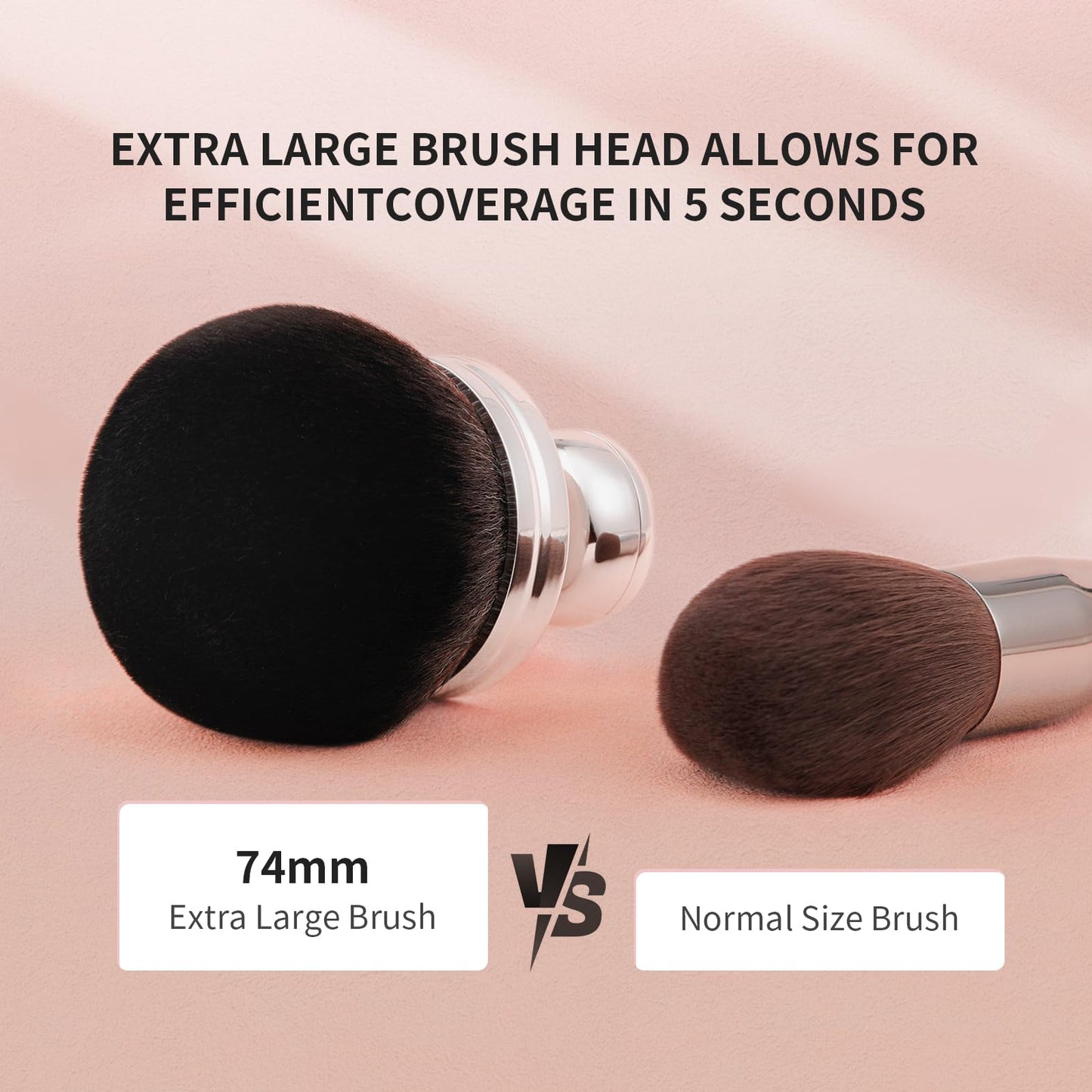 docolor Extra Large Body Makeup Brush for Self Tanner, 3 Inch Width Self Tanning Kabuki Brush, Soft Synthetic Hair, for Foundation, Bronzer, Sun Blocks, Powder, Face and Body