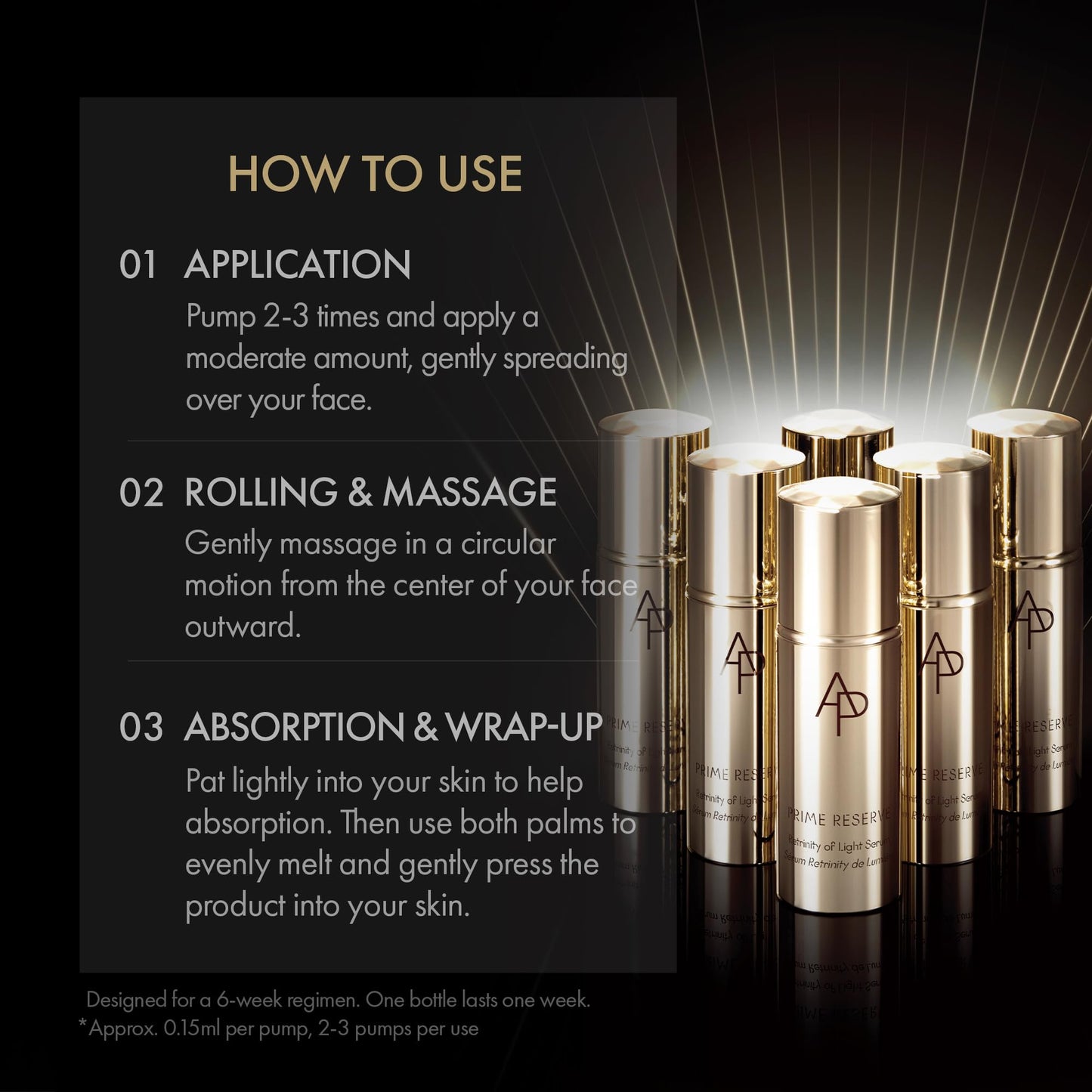 AP Beauty (by AMOREPACIFIC) Prime Reserve Retrinity of Light Serum 5mL/ 0.16fl. oz. x 6, Premium Radiance Refining Serum, Texture Smoothing, Tone Evenness