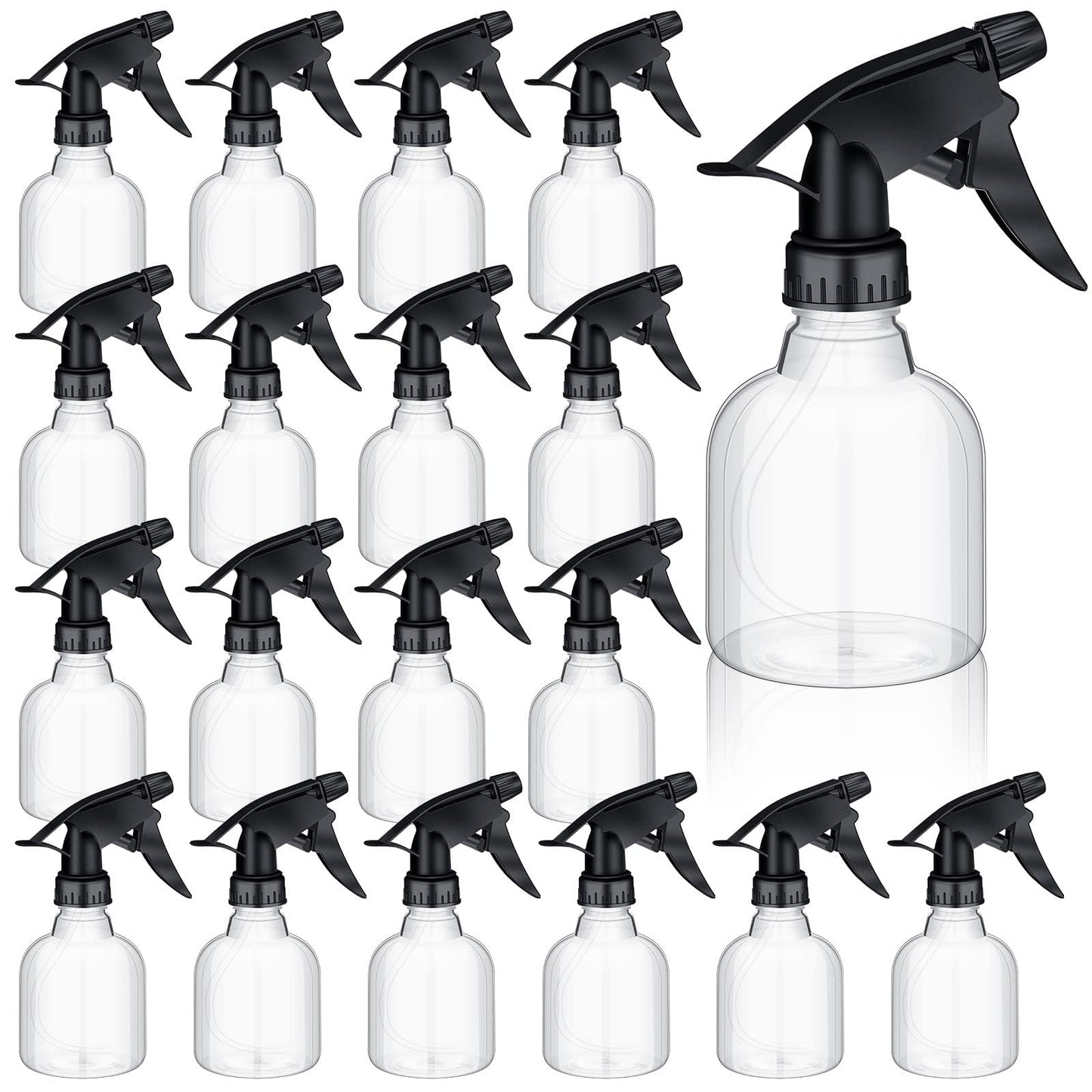 Thsofam 20 Pieces Plastic Spray Bottles Bulk 8 oz/250ml Small Empty Spray Bottles Sprayer for Hair Mister Spray Bottle Watering Plants Showering Pets