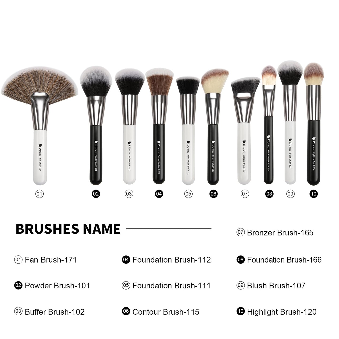 DUcare 31Pcs Pro Makeup Brushes Set with Organizer Dense Ultra Soft Bristle Luxury Make up Brushes for Foundation,Face Blending Powder, Contour, Bronzer,Highlight, Concealer, Eyeshadow