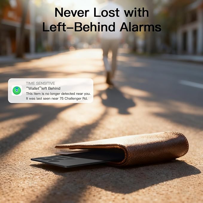 Smart Tracker [Apple MFi Certified] with Apple Find My, Bluetooth Wallet Finder, 5-10 Years Staying Power, Smart Tag GPS Item Locator Tracking Device, for Keys, Wallet, Luggage, Pet, Bag