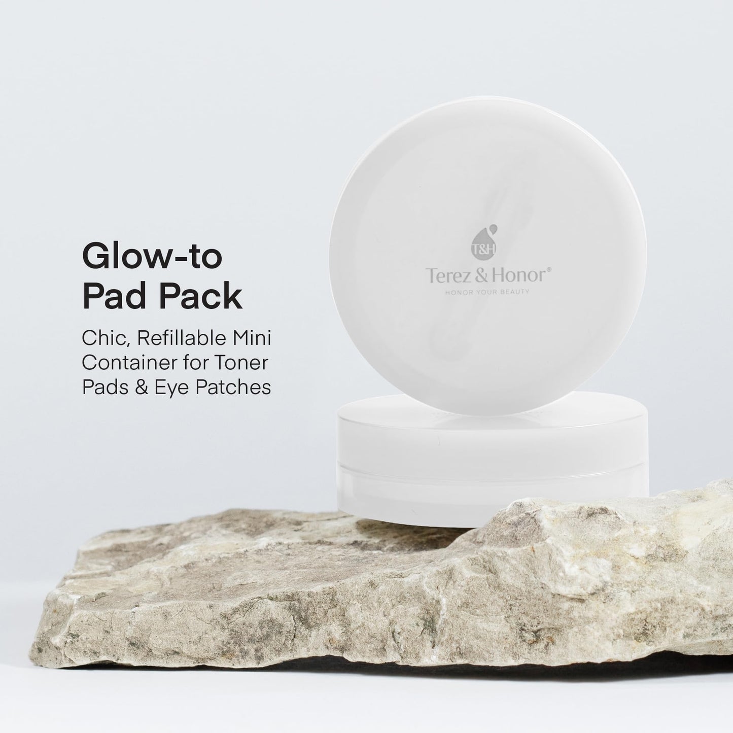Small Travel Containers for Skincare: 2 Jars Korean Mini Containers with Lids for Toner Pads & Under Eye Patches DIY - Travel-Friendly, Reusable, Leak Proof Skincare Storage, Made in Korea