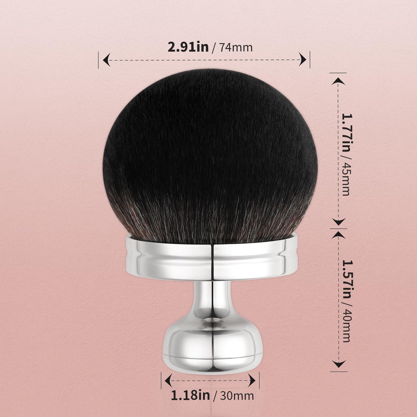 docolor Extra Large Body Makeup Brush for Self Tanner, 3 Inch Width Self Tanning Kabuki Brush, Soft Synthetic Hair, for Foundation, Bronzer, Sun Blocks, Powder, Face and Body