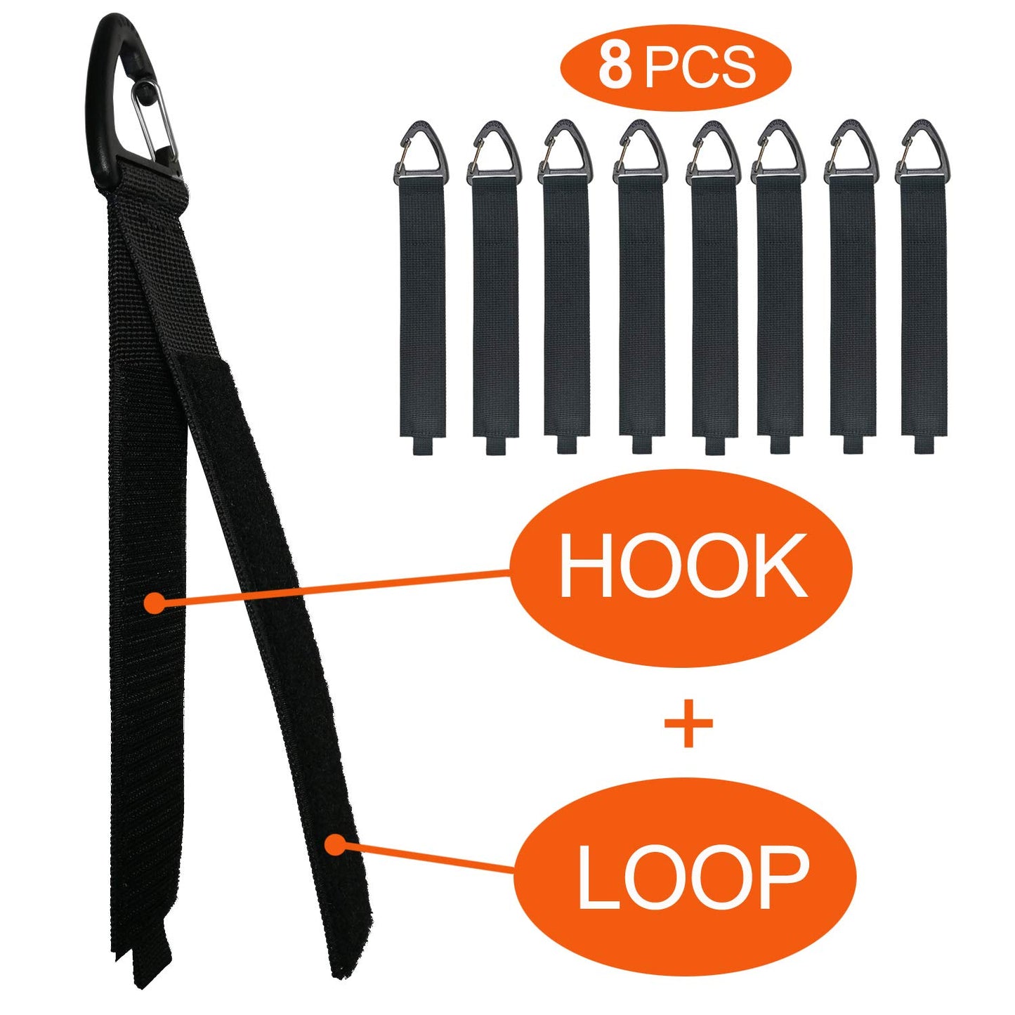 ZTSXLLIM Extension Cord Organizer Garage Organization with Carabiner 8 Pack
