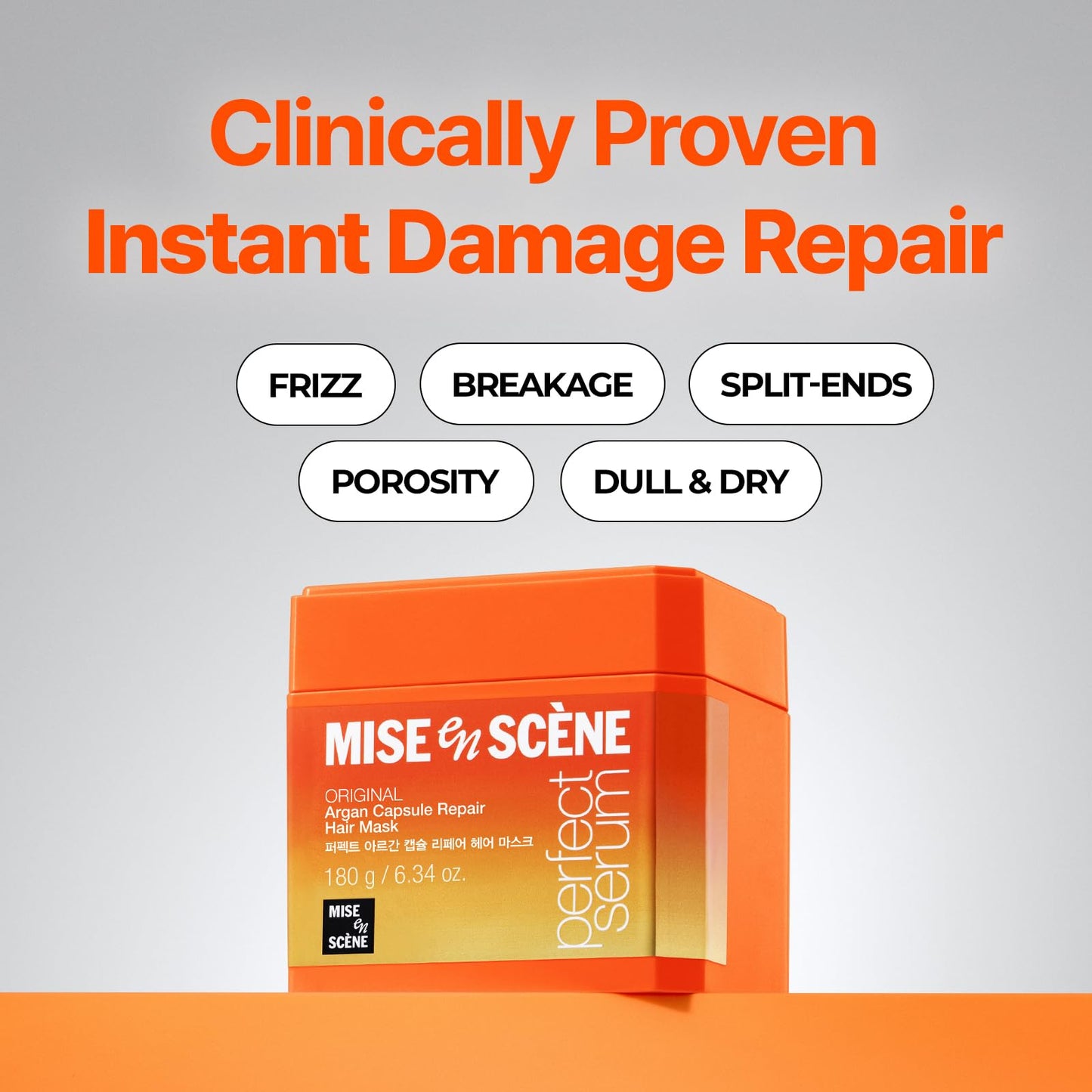 Mise En Scene Argan Oil Repair Hair Masks - Protein Hair Mask Argan Capsule for Damaged Hair | Deep Conditioning for Dry Hair | For Split Ends | Damaged & Frizzy | Anti Humidity 6.34 Fl. Oz.