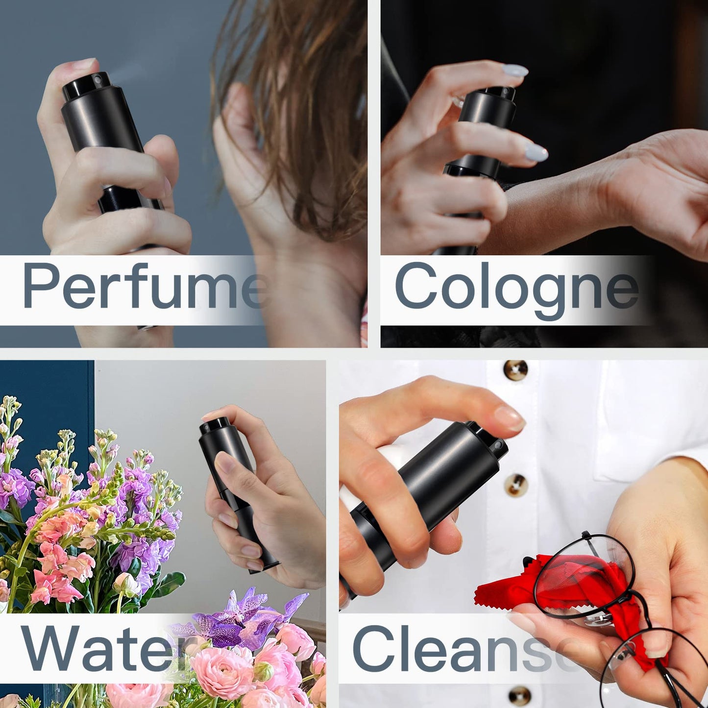 owlyee 20ML Perfume Atomizer, 4PCS Travel Cologne Spray Bottle, Mini Empty Sprayer Dispenser