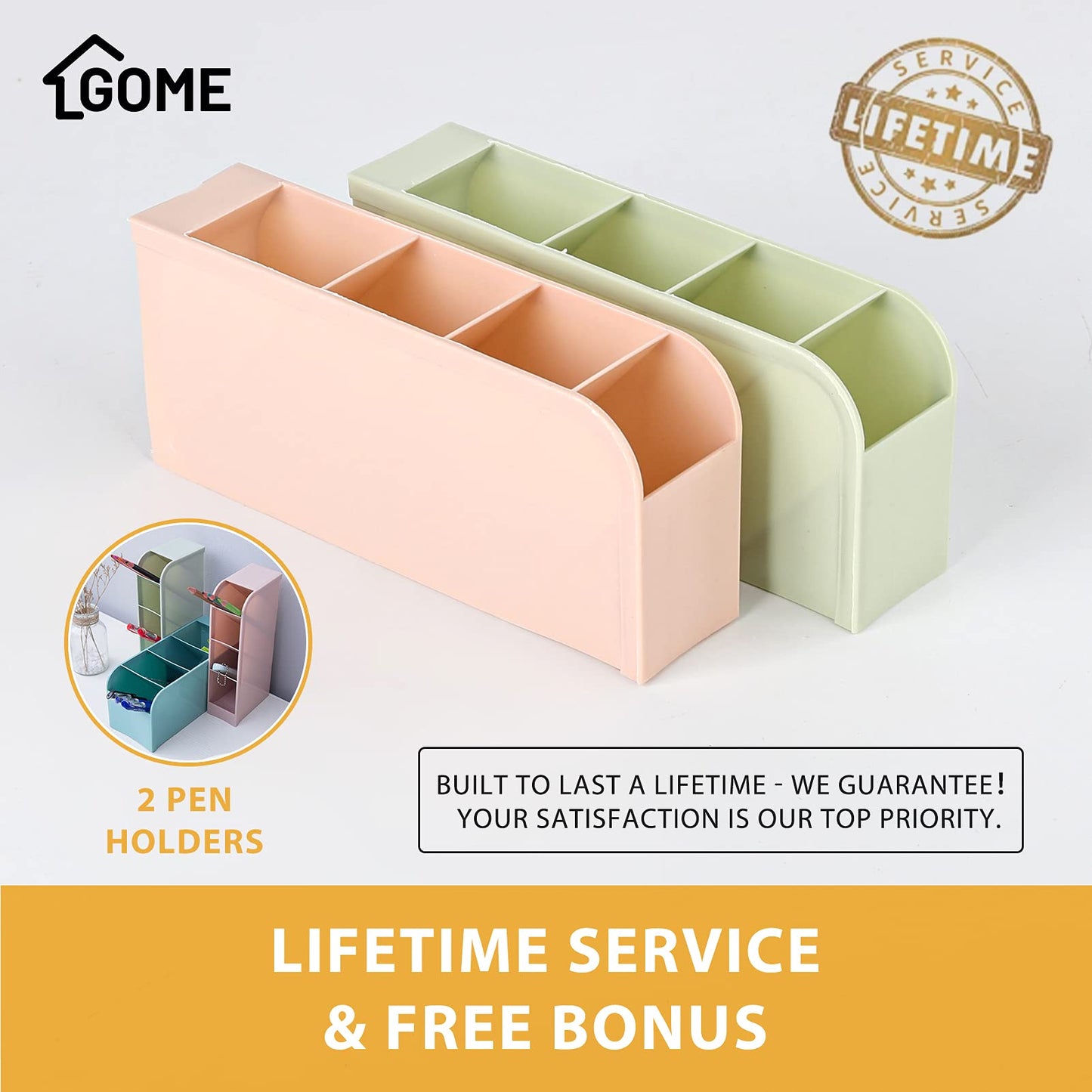Gome Under Desk Pull-Out Drawer - Storage Organizer Office Mounted, Easy Slide-Out Pencil Drawer for Space Saving, Ideal for Sit-Stand Workstation with 1.2" High Crosspiece