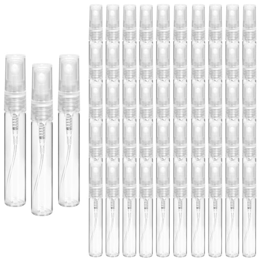 Axigundaone 100 Pcs 10 ml Glass Spray Bottles, Fine Mist Perfume Bottle Empty, Refillable Glass Perfume Bottles for Travel Makeup Tool