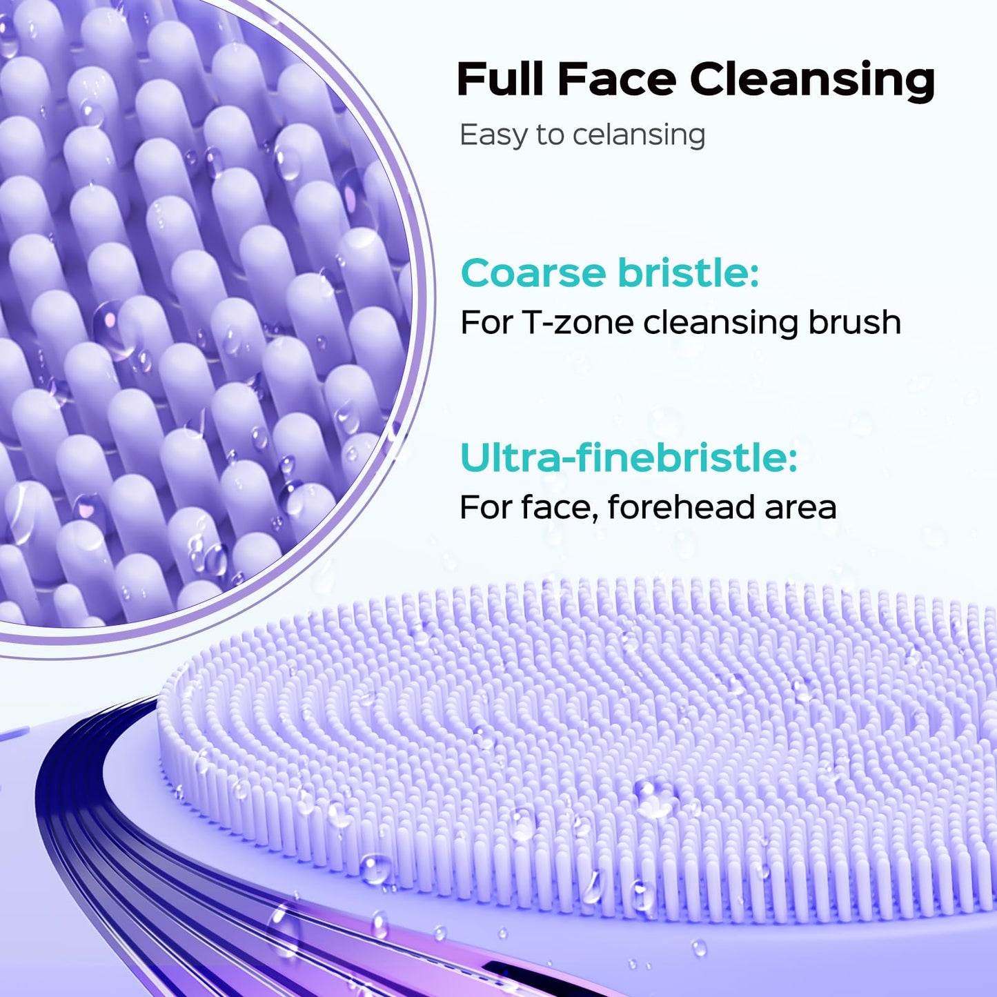 COSLUS FBS01 Facial Cleansing Brush Face Scrubber, Compact for Travel