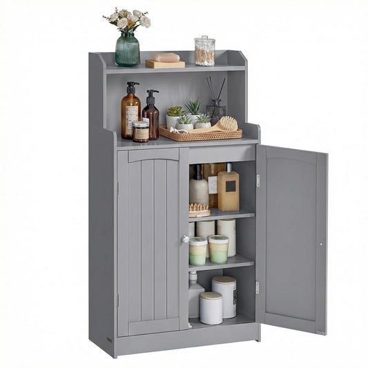 VASAGLE Bathroom Storage Cabinet, Bathroom Floor Cabinet with 2 Doors, 2 Adjustable Shelves, 11.8 x 23.6 x 39.4 Inches, Freestanding, for Dining Room, Kitchen, Living Room, Dove Gray BBC770GD01S