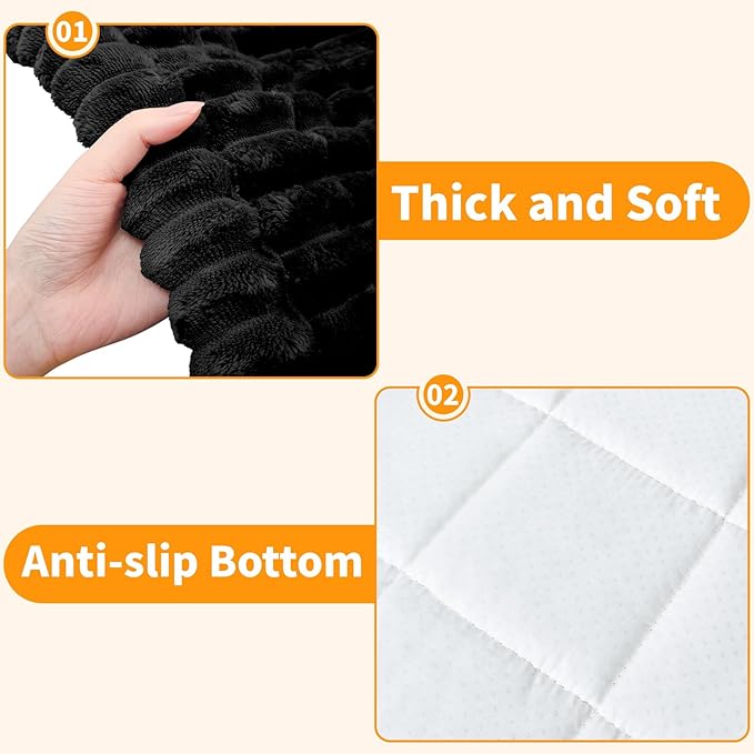 Dog Car Seat Covers for Back Seat, Dog Bed for Car, Car Seat Protector, Fit for Backseat Extenders, Non-Slip Soft Durable for Cars Trucks and SUVs(Black,50x24.6 inch)