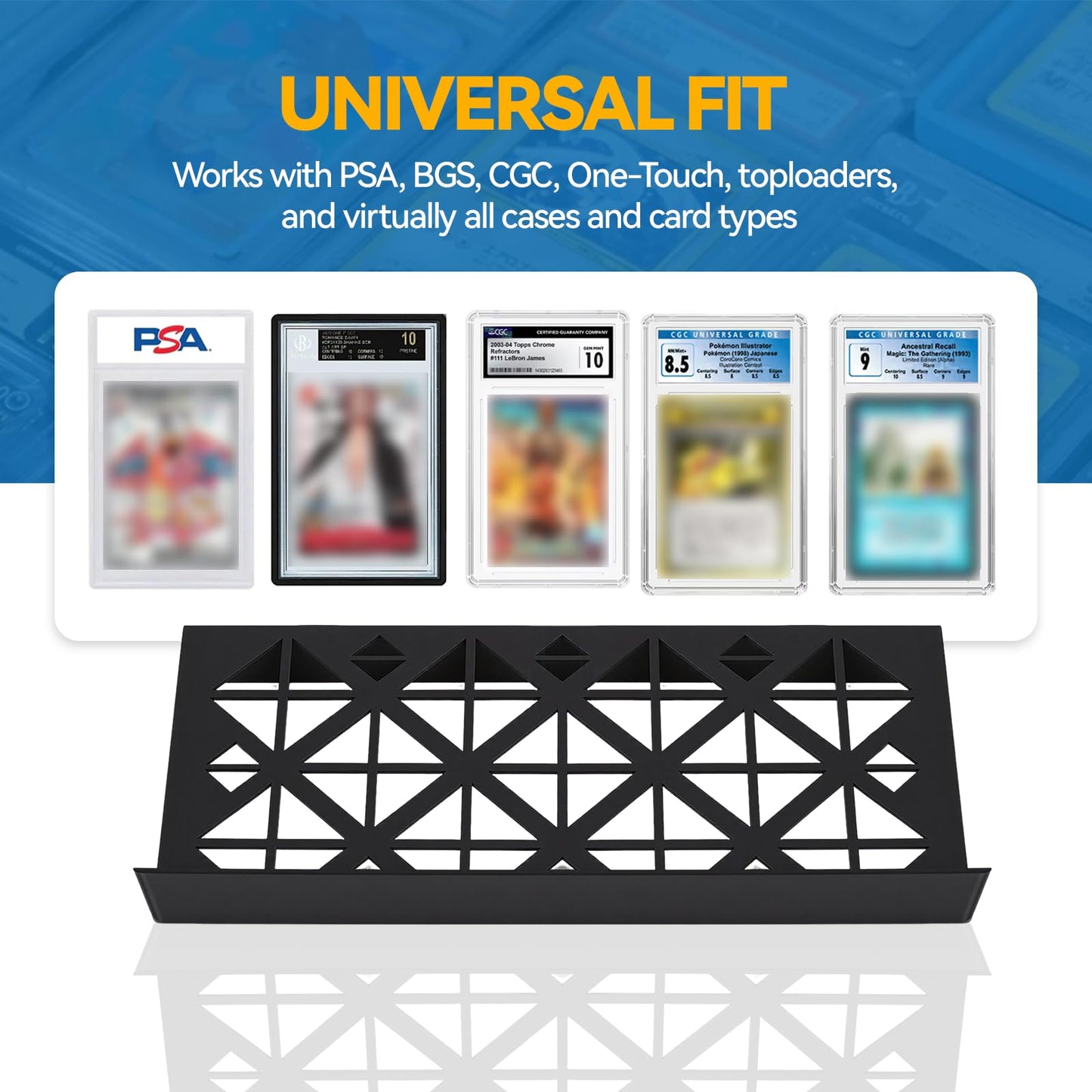 MARINOVA 24 Modular Display Case Card Riser Stands： Perfect for Zion Case-Cardshow Vendor Showcase Stands for Graded Trading Cards and Singles