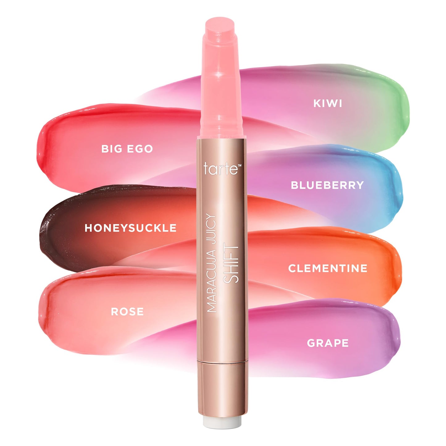 tarte maracuja juicy lip shift – Hydrating & Volumizing Lip Plumper Gloss Balm, Hyaluronic Acid, pH-Powered Plumping Lipgloss, High Shine Finish, Vegan & Cruelty-Free, full size, honeysuckle