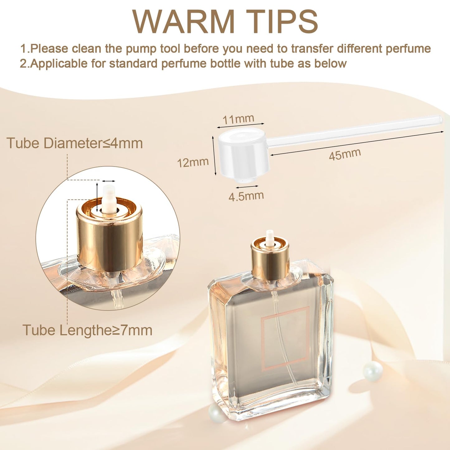 Domensi 60 Pcs 8 ml Empty Glass Perfume Bottles Bulk - Gold Refillable Cologne Spray Atomizer with Pump, for Travel, Skincare, Haircare, Cleaning & DIY Essentials
