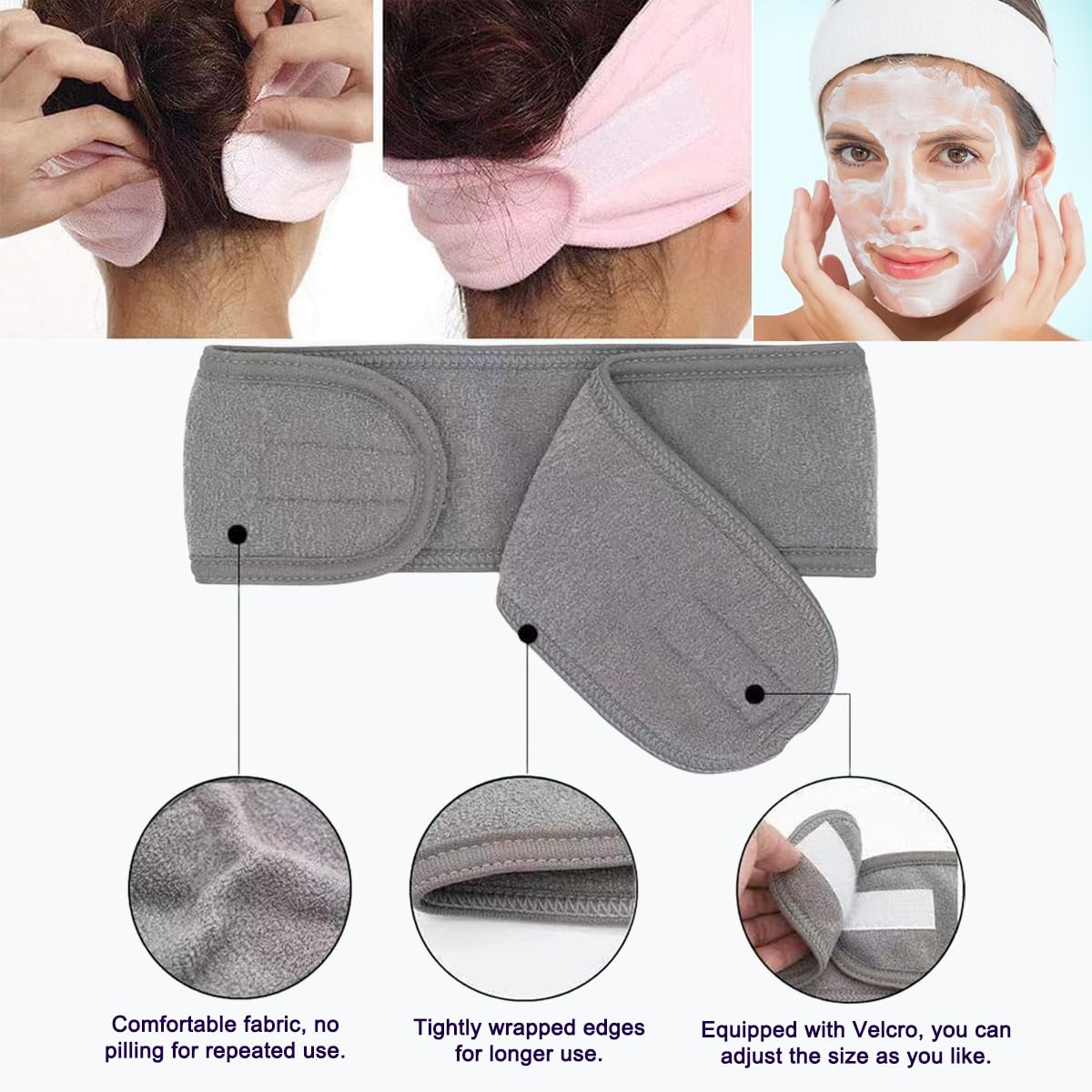 37 Pcs Face Mask Mixing Bowl Set, 5 Plastic Mask Bowl 5 Headbands, 10 compressed Facial sponges 5 Facial Mask Fan Brushes10 facial spatula and 2 Measuring Cups, Esthetician Supplies Tool Kit