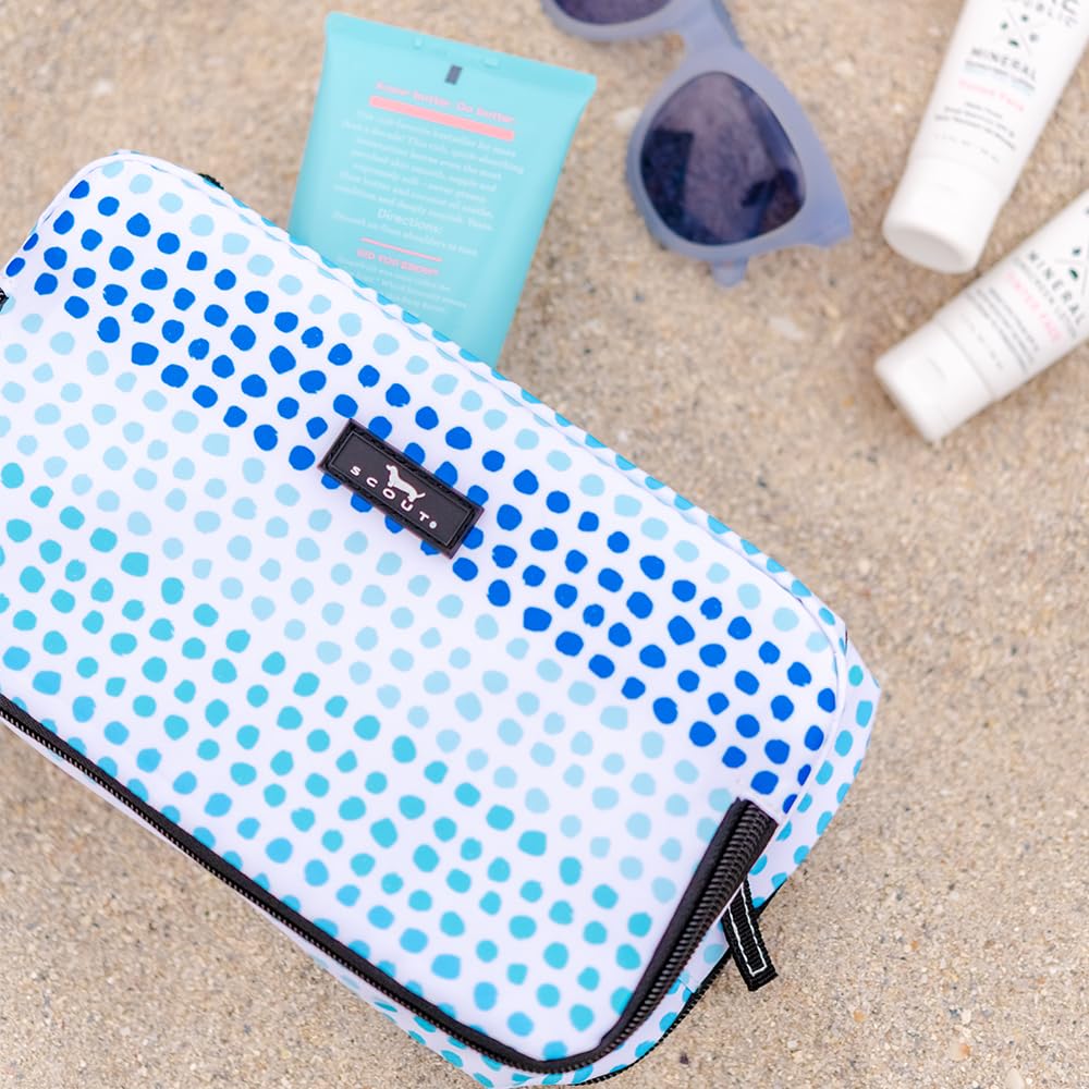 SCOUT 3-Way Bag - Travel Makeup Pouch and Toiletry Bag for Women with Three Zipper Compartments - Stands Upright, Wipes Clean