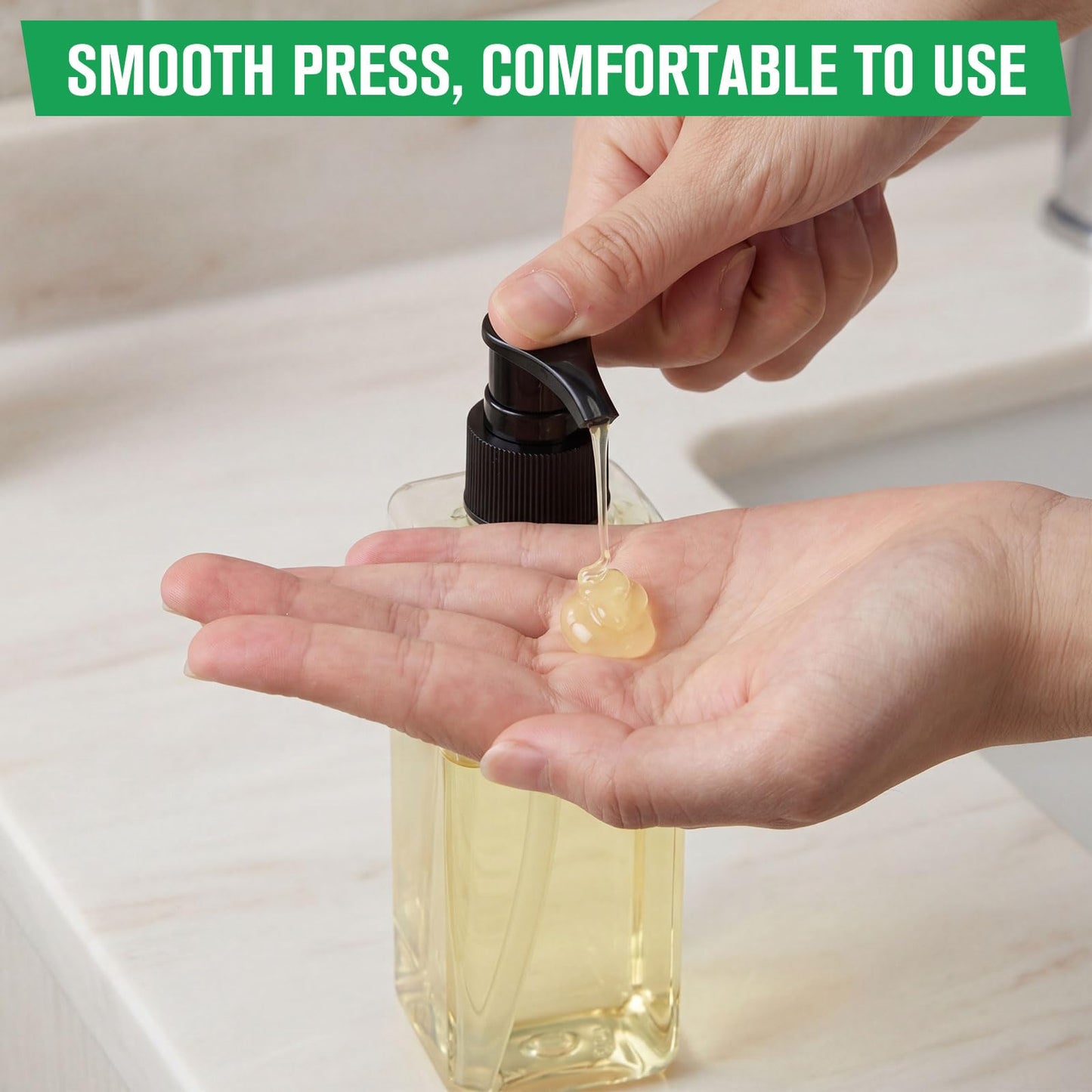 Chunful 24 Pcs Soap Dispensers Plastic Pump Bottles 8.5 oz Refillable Dishwashing Liquid Dispenser with Pump Leakproof Empty Lotion Shampoo Bottles Containers (Clear)