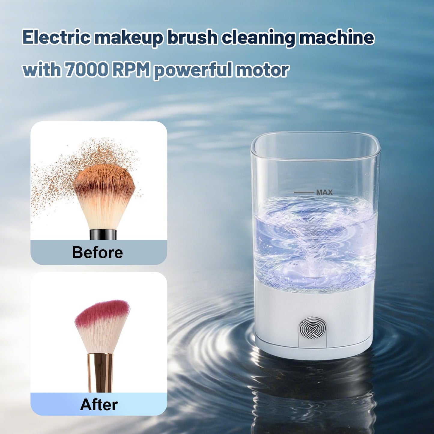 AiDwell 3-in-1 Electric Makeup Brush Cleaner with Dryer & Holder