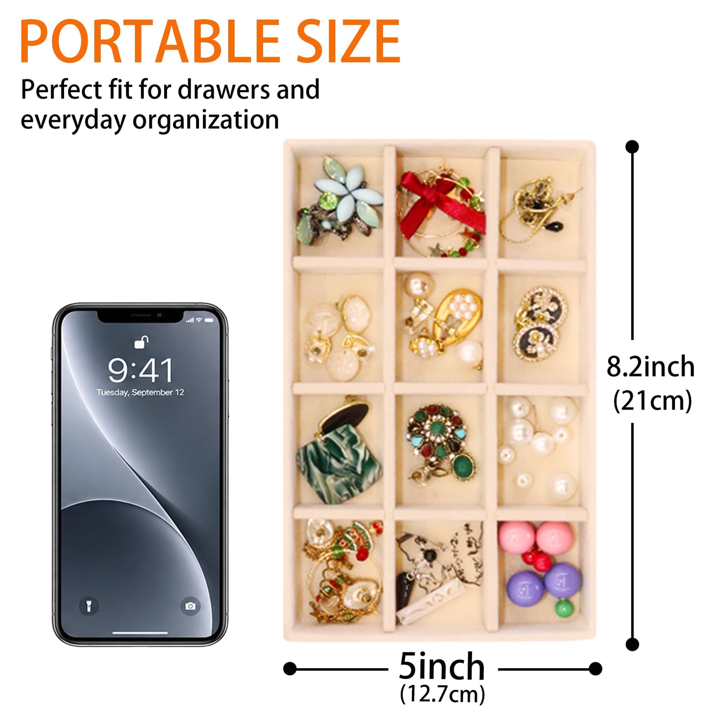 7Color Sky Jewelry Organizer Drawer 8 Set Jewelry Boxes Velvet Jewelry Drawer Organizer Stackable Jewelry Tray for Earring Necklace Display