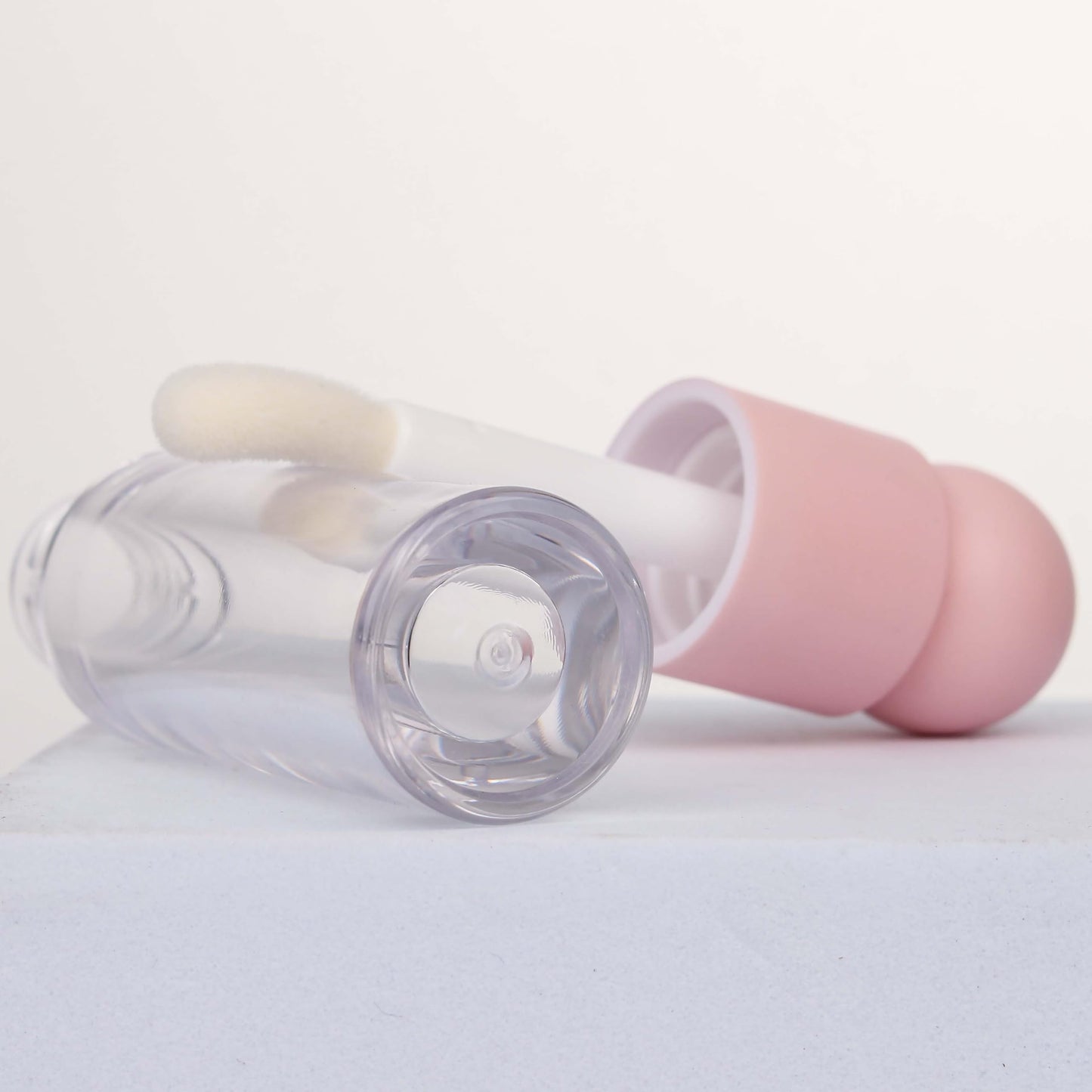 COSIDEA 16pcs Empty 5ml Pink lip gloss tubes with big wand large deo foot brush lipgloss tube container for lip oil