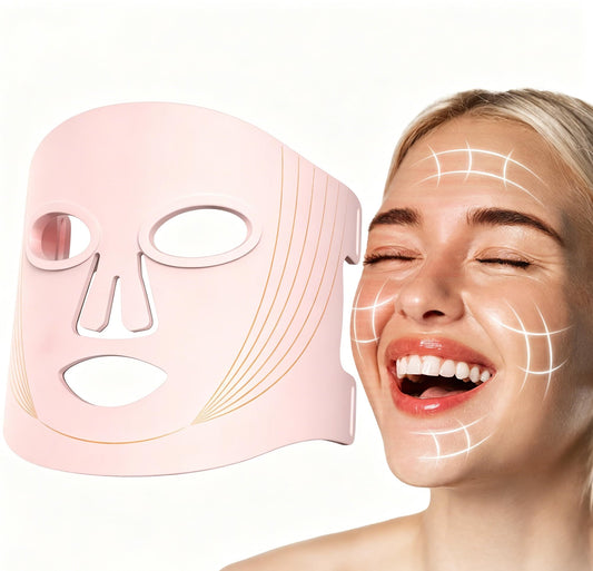 Red Light Therapy Mask for Face, 2000mAh Rechargeable Portable LED Mask
