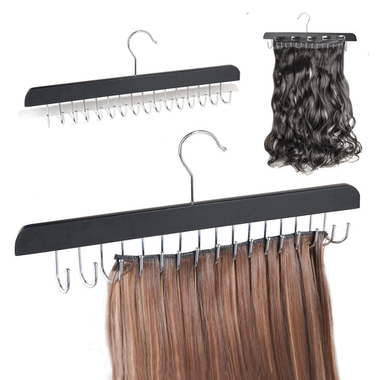 Extra Long Hair Extension Holder Hair Extension Hanger for Full Length Weft Professional Hair Rack Holds Multi-Layer for Styling, Washing, Drying, Coloring for Barber Shop/Home