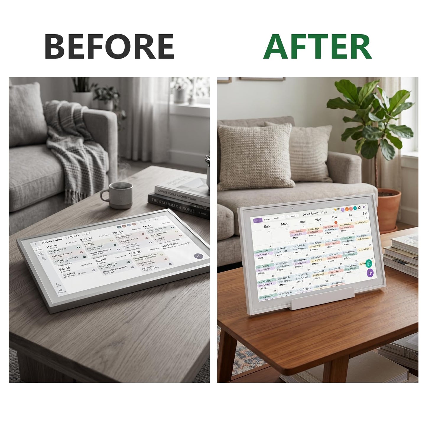 OPOJHFK Stand Compatible with Skylight Calendar Max - 27 And 15 Inch Desktop Mount Holder, Digital Calendar Display Accessory, Tool-Free Base
