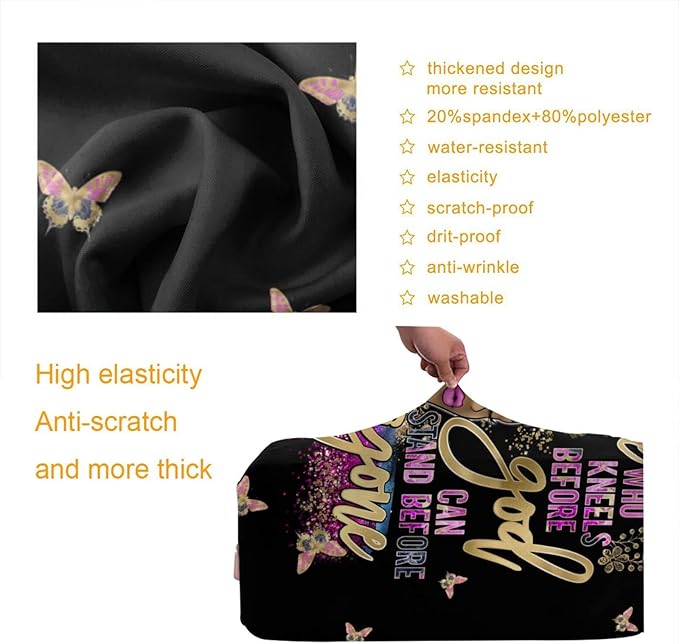 Travel Suitcase Protector Light skin african american Elastic Protective Washable Luggage Cover With Concealed Zipper Suitable For 18-32 Inch(L (for 25--28 inch luggage))