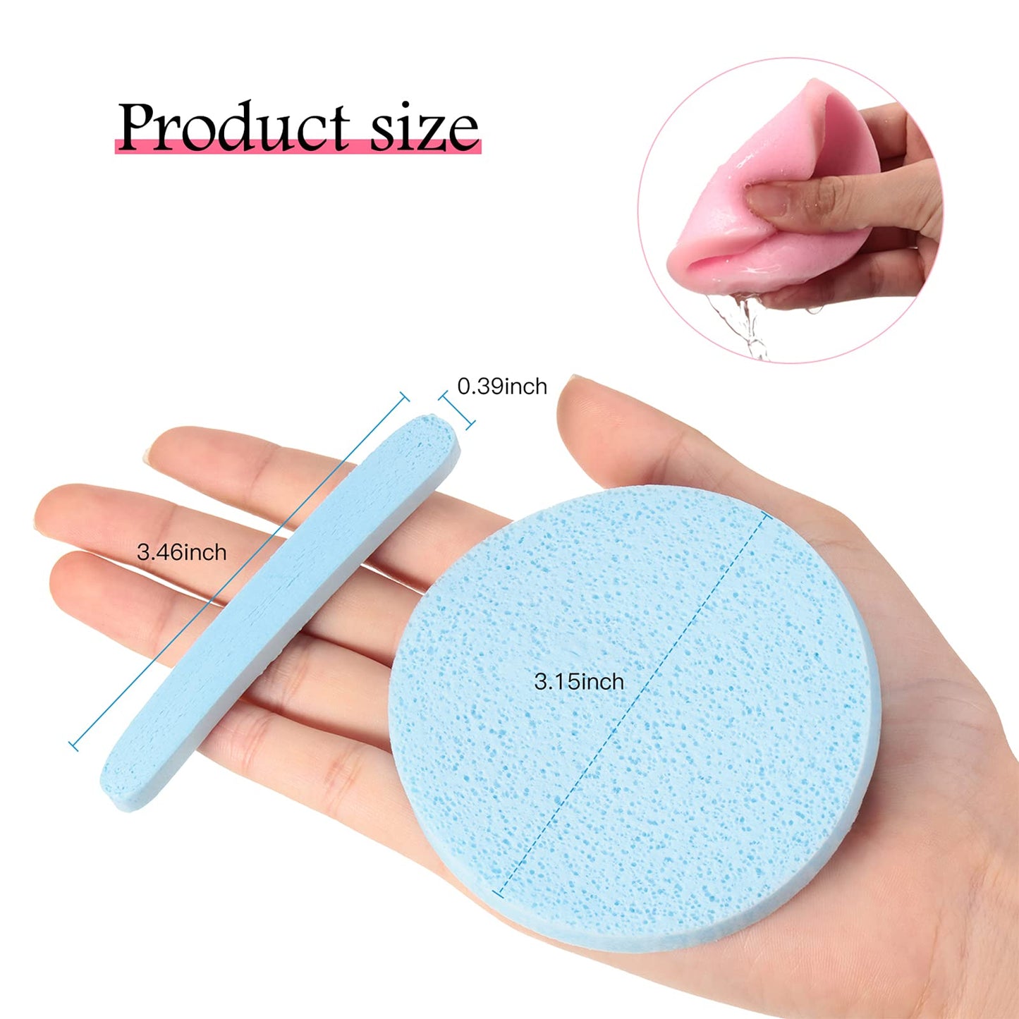 Patelai 600 Pcs Compressed Facial Sponges for Makeup Removal and Exfoliating, Soft and Gentle Cleansing Pads for Women, Ideal for Sensitive Skin (Yellow)