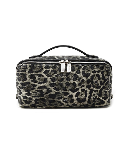 EACHY Travel Makeup Bag for Women, Large Leopard Print Cosmetic Bag with Upgraded Sturdy Zippers, Waterproof Leather Toiletry Organizer Pouch for Skincare Accessories