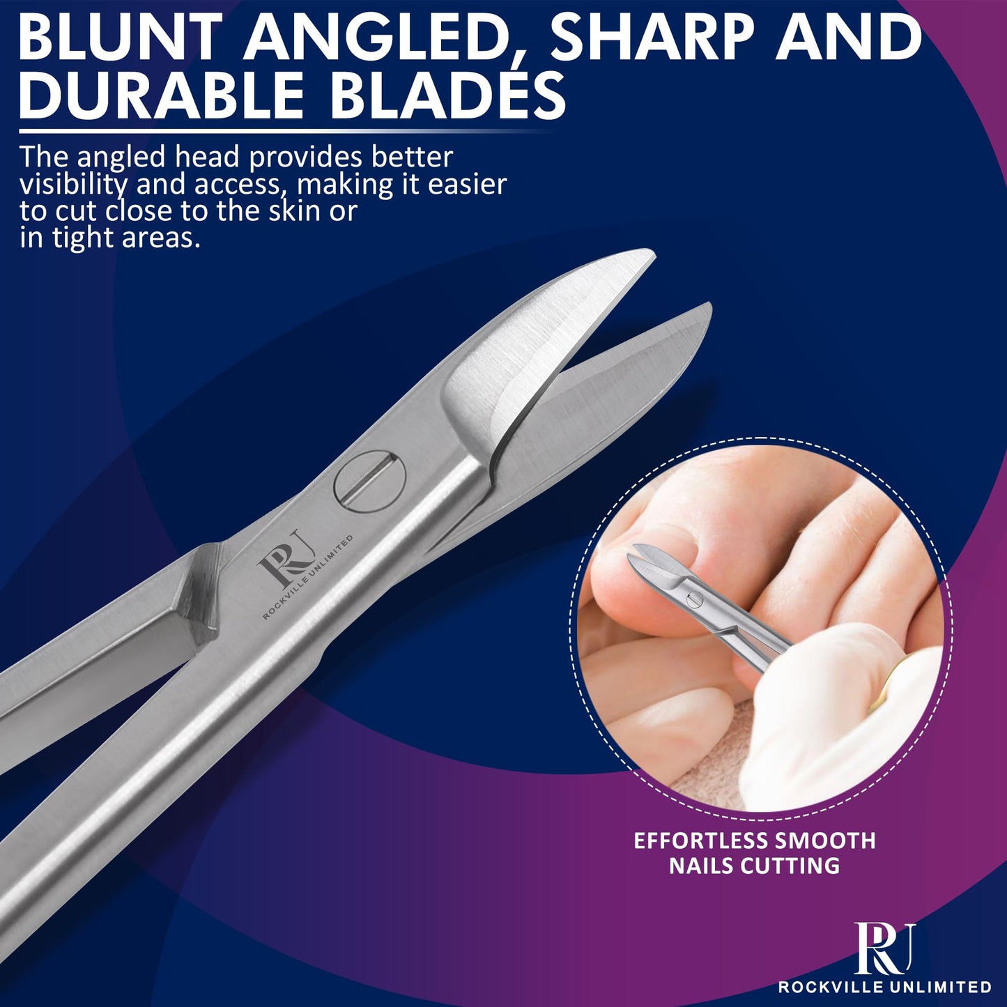 Toenail Scissors Premium Stainless Steel for Nail Scissors Precise Cutting of thick nails Beauty Scissor Made in Germany for Men & Women Pedicure Grooming Scissor.