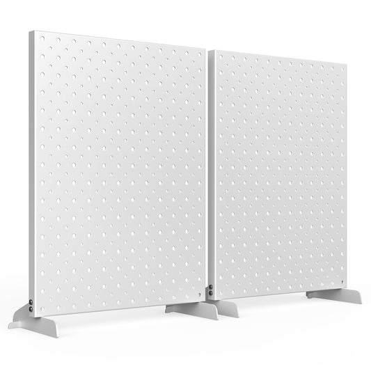 EVERHANGER Metal Pegboard Display Stand, Freestanding Tabletop Pegboard Display for Craft Shows & Fairs, 12"X16", 2pcs Gray