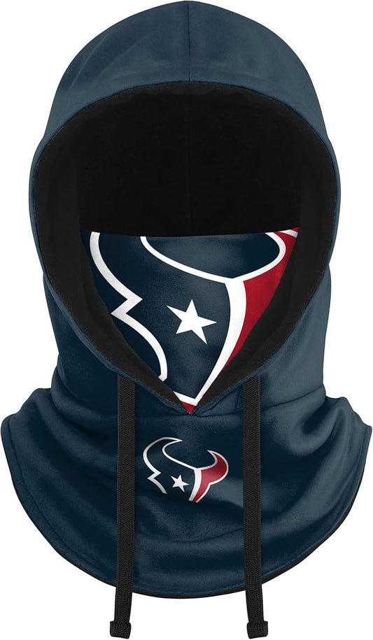 NFL Team Logo Team Color Drawstring Winter Cap Hooded Gaiter Balaclava Face Cover
