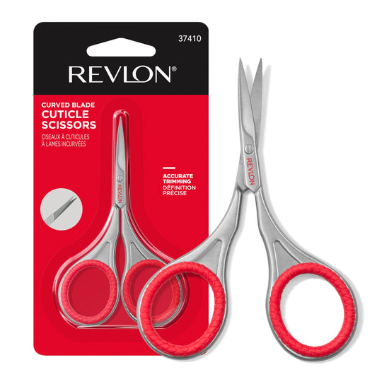 Revlon Cuticle Scissors, Ultra-Fine Stainless Steel Curved Blade for Neat Cuticles and Hangnail Trimming, Tool for Safe Cuticle Nail Care, 1 count