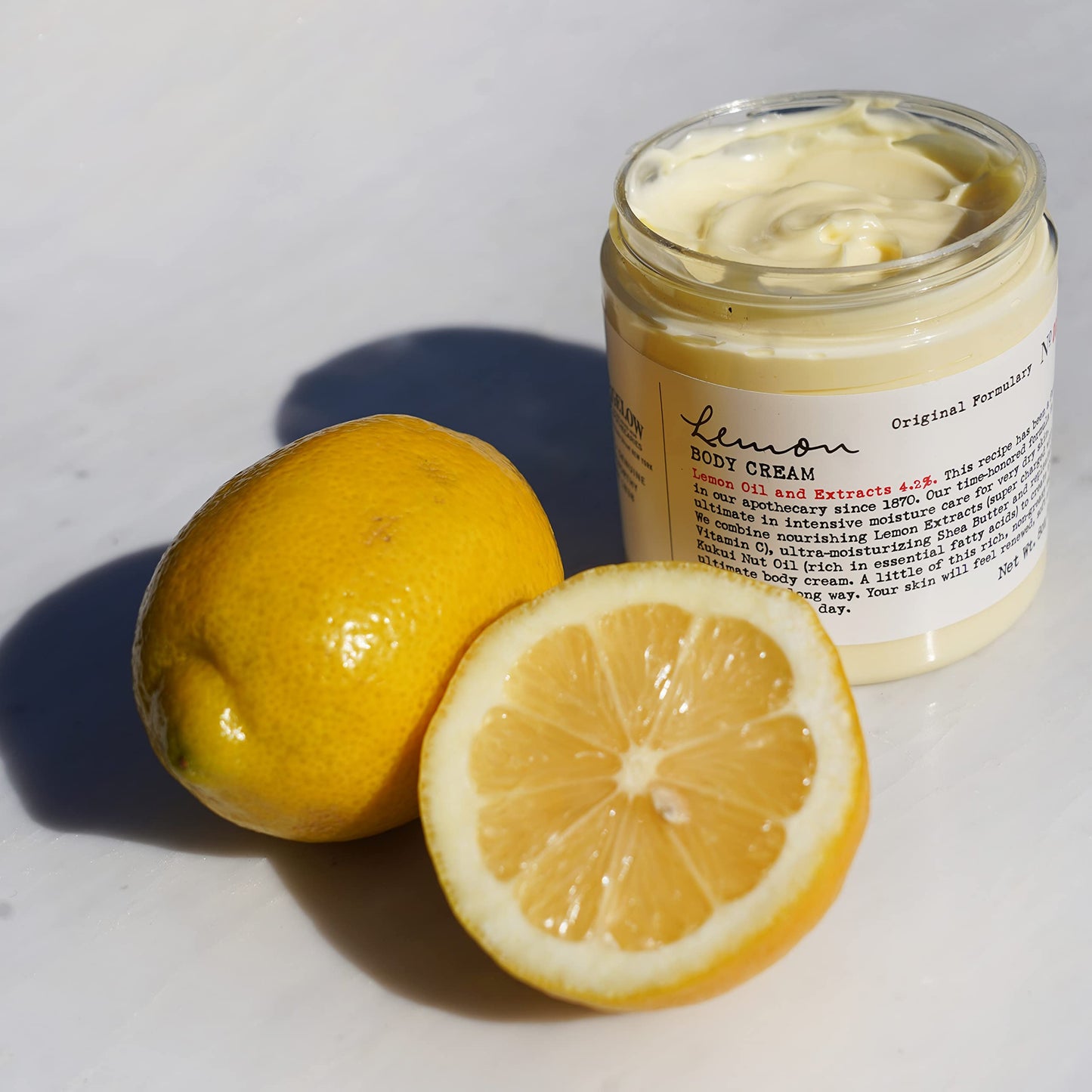 C.O. Bigelow Lemon Body Cream 8oz, Lotion for Dry Skin with Shea Butter & Lemon Extract, Moisturizing Body Lotion and Hand Treatment