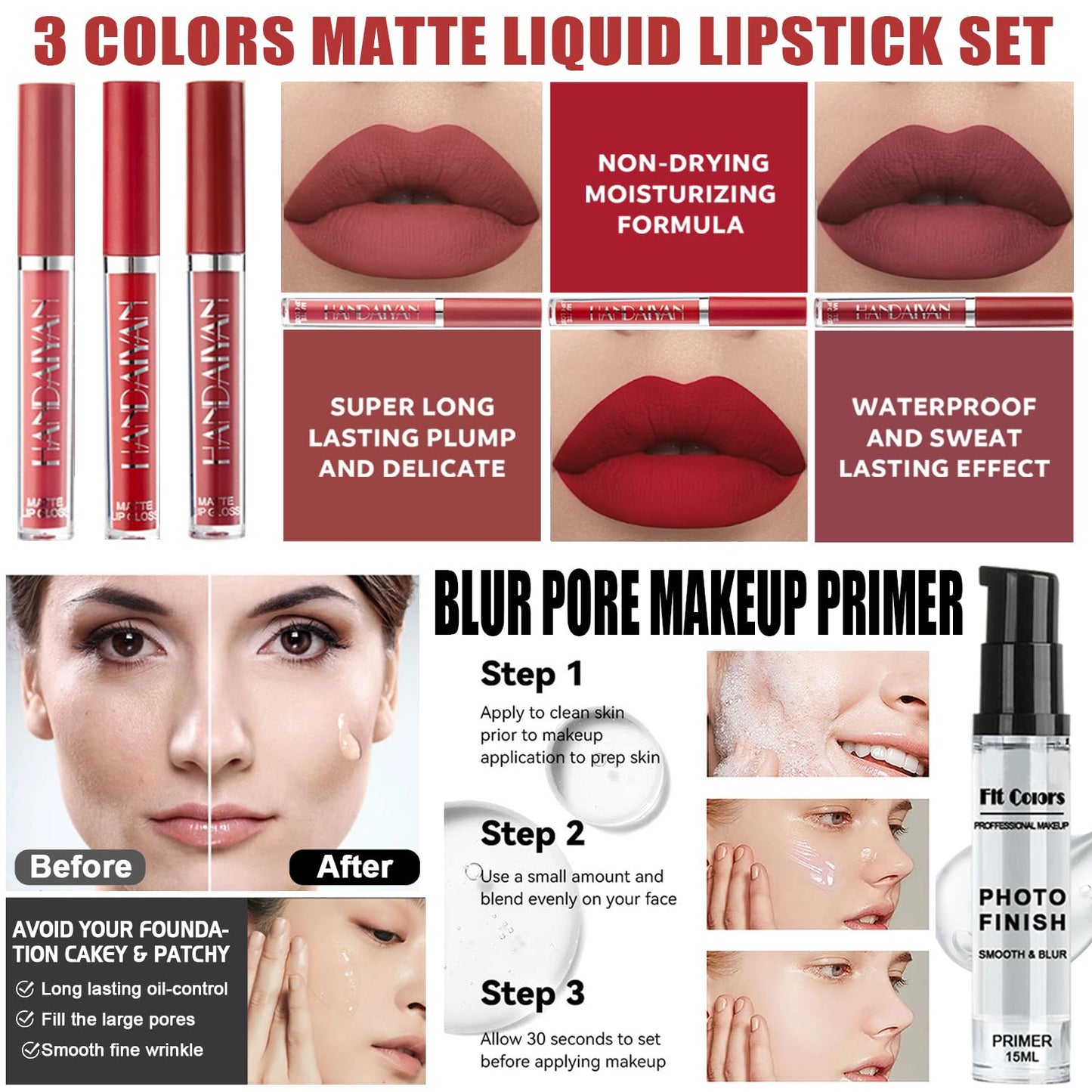 All in One Makeup Kit for Women Full Kit, Travel Make Up Gift Set Includes Eyeshadow,Foundation,CC,Primer, Lipstick,Mascara,Brow Powder & Soap,Eyeliner,Contour,Brush,Sponge,Bag