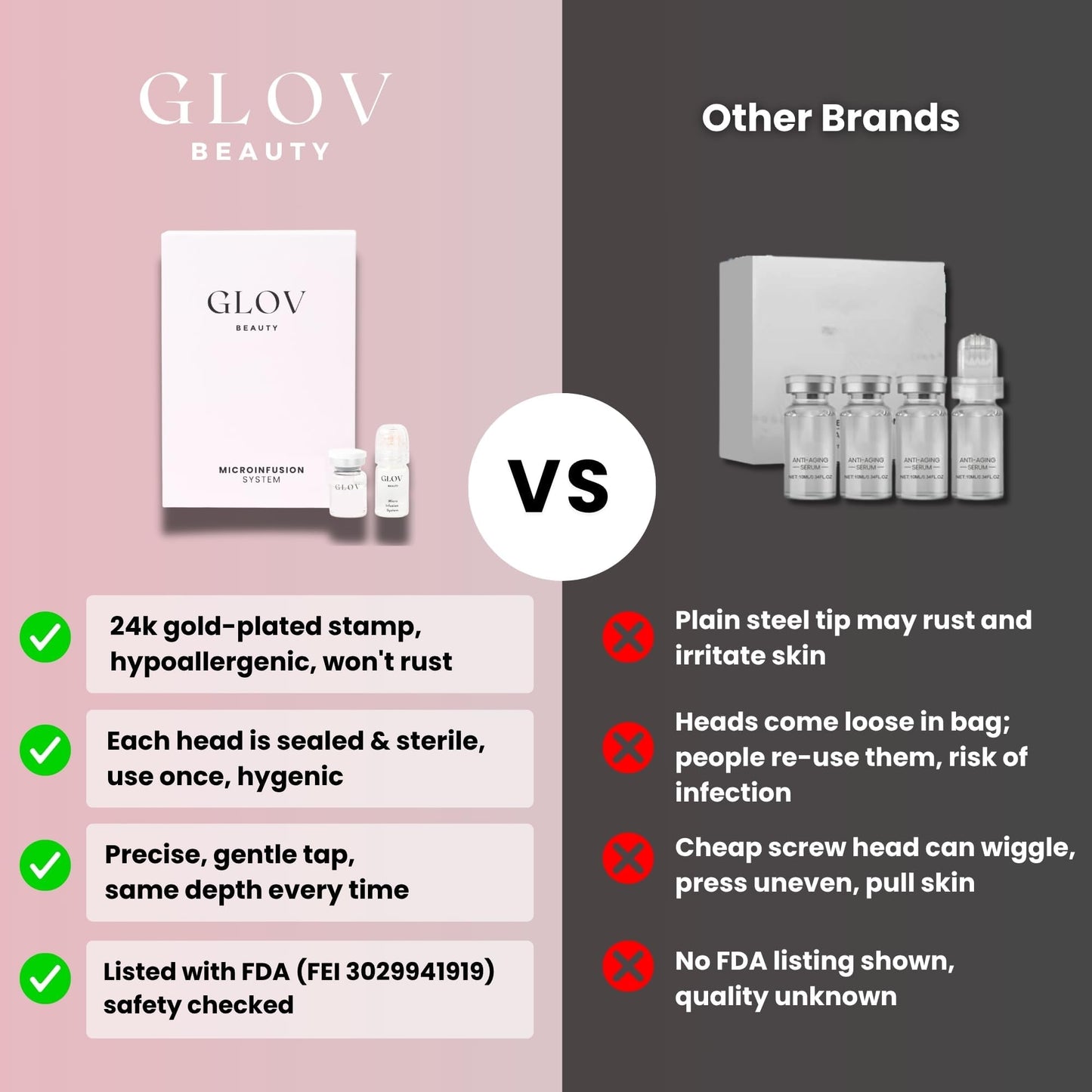 Glov Beauty Micro Infusion Hair Renewal Kit – 0.25mm Gold Derma Stamp with Hyaluronic Acid, Peptide & Botanical Serum Ampoules | Hydrating Scalp Treatment for Fuller, Thicker-Looking, Healthier Hair