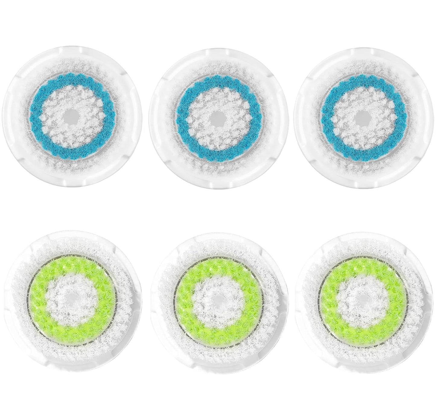 Facial Cleansing Brush Heads,Face Brush Head Replacements Compatible with Clarisonic Mia 1, Mia 2, Mia Fit, Alpha Fit, Smart Profile Uplift,Deep Pore and Sensitive（6 Pack）