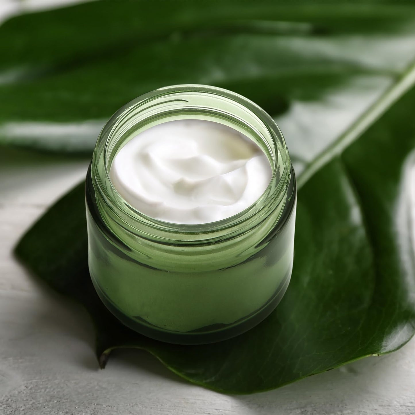 Domensi 48 Pcs 2 oz Glass Jars with Lids Travel Size Round Leakproof Empty Cosmetic Jars with Inner Liners Lid for Storing Makeup Lotions Face Cream Ointments DIY Making (Olive Green)